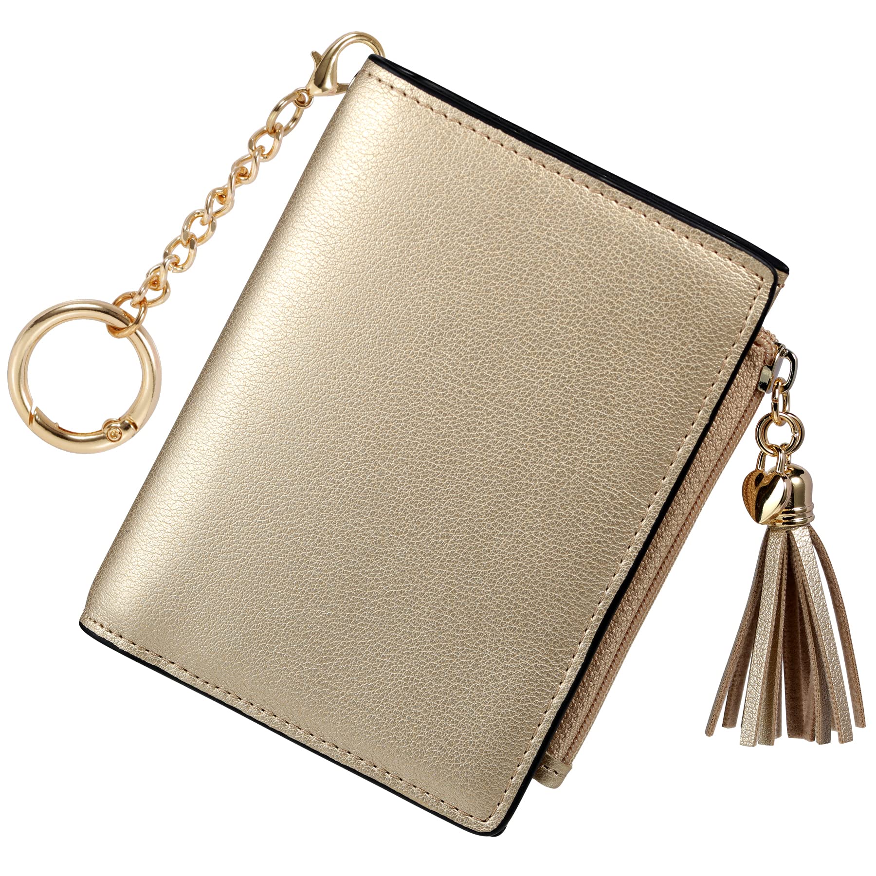 Small RFID Wallet for Women with ID Window & Zipper Coin Pocket