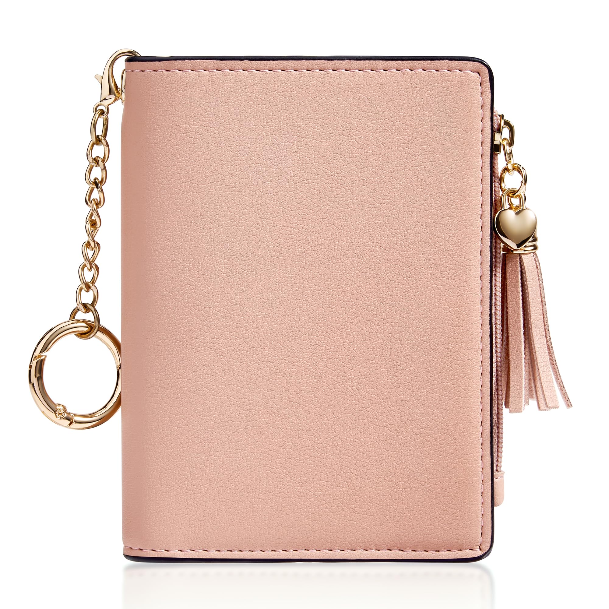 Small RFID Wallet for Women with ID Window & Zipper Coin Pocket