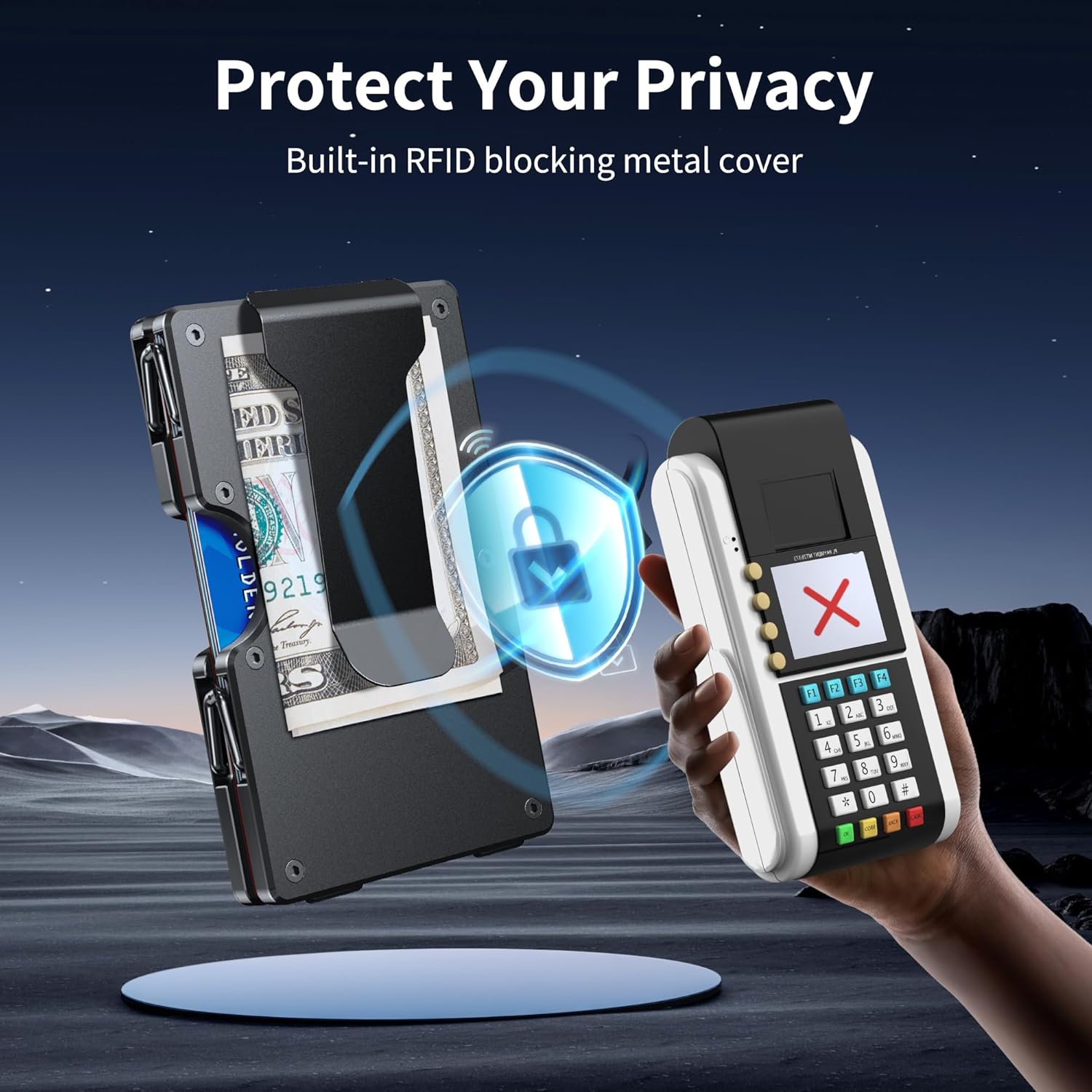 Smart AirTag Wallet for Men | RFID Blocking Metal Slim Wallet with Money Clip & Apple Find My Tracker Gift for Him - Abbycart