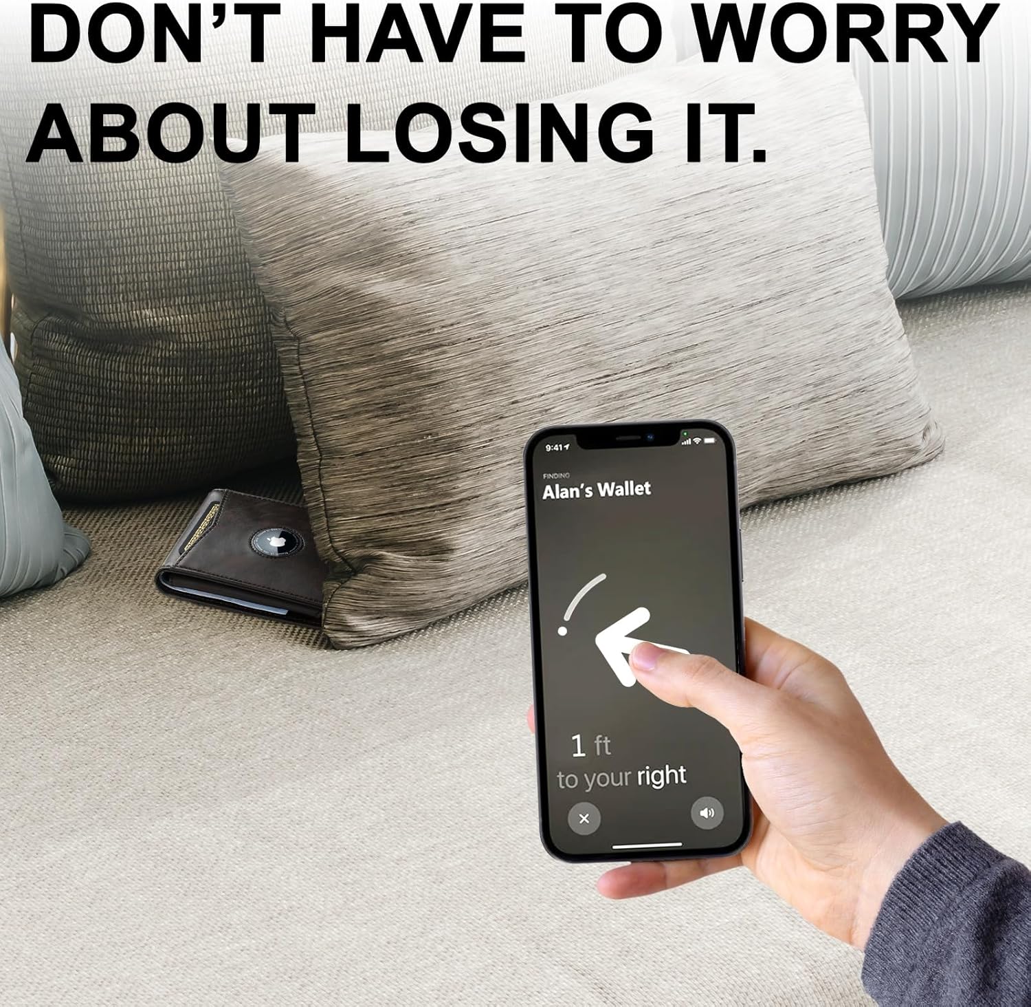 Smart AirTag Wallet for Men | RFID Blocking Slim Leather Wallet with ID Window, Card Holder & Minimalist Gift for Him - Abbycart