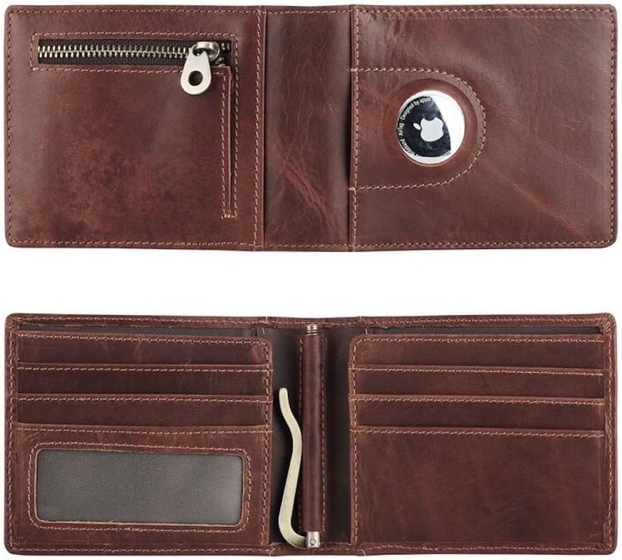Smart Bifold Wallet for Men – RFID Blocking with AirTag Holder - Abbycart