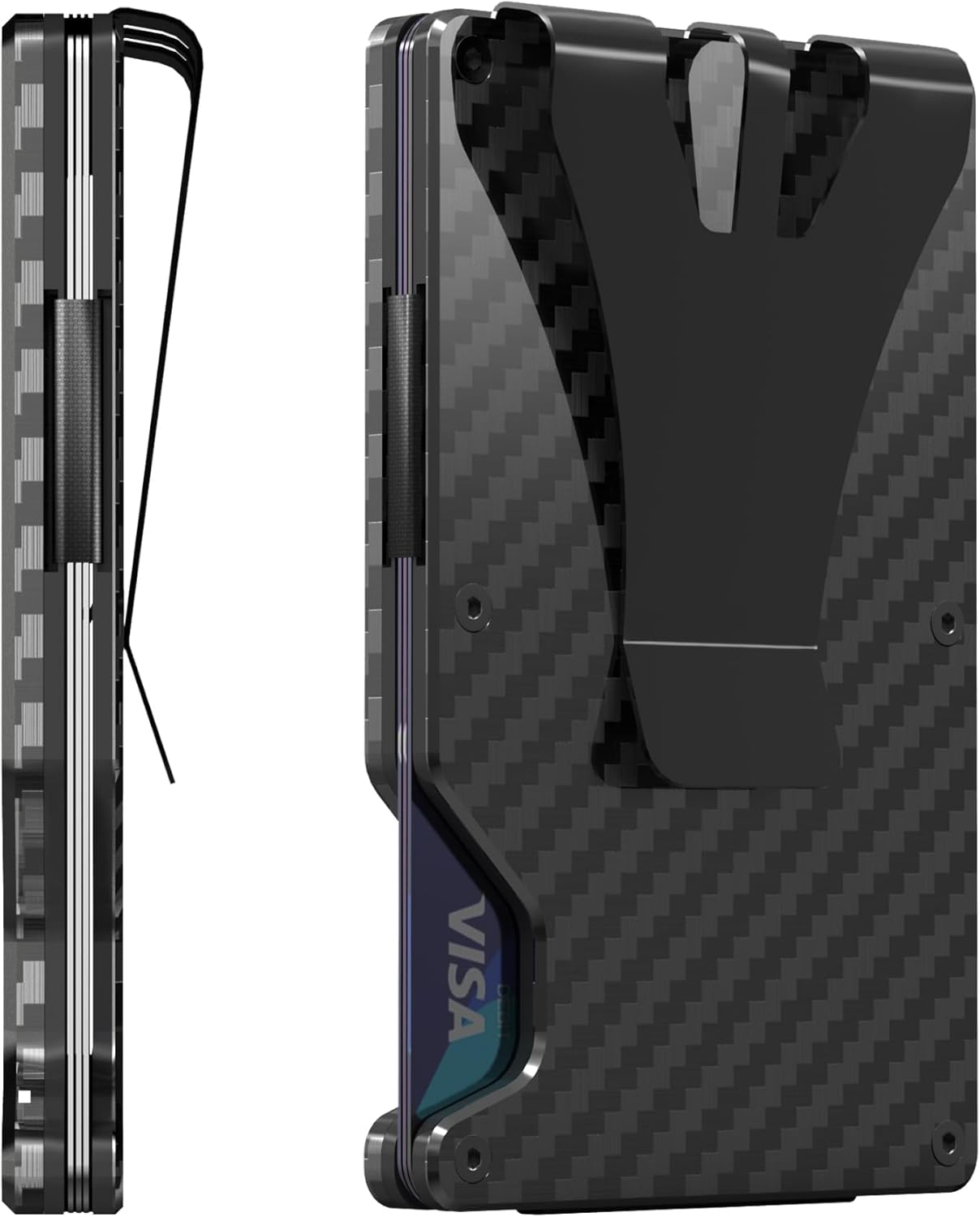 Air Wallet,Minimalist Wallet With Built In Airtag Chip, Rfid Blocking Credit Card Holder,Slim Wallet For Men,Compatible With Apple Find My Ios Only,Detachable Money Clip (Minimalist, Carbon Fiber)