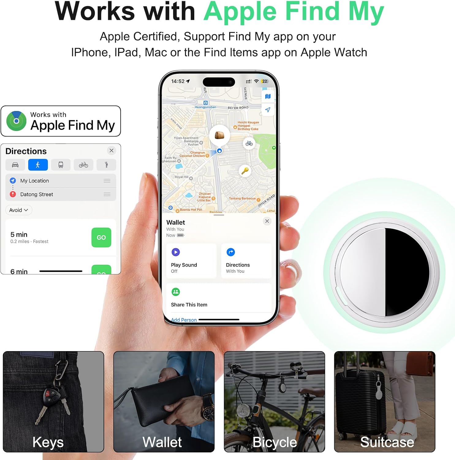 Smart Tracker – 1 Pack (Find My, iOS Only) - Abbycart