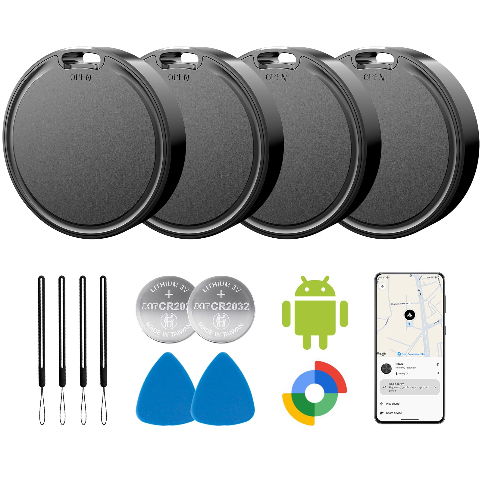 Smart Tracker - 4 Pack (Android, Google Find Hub) - Abbycart