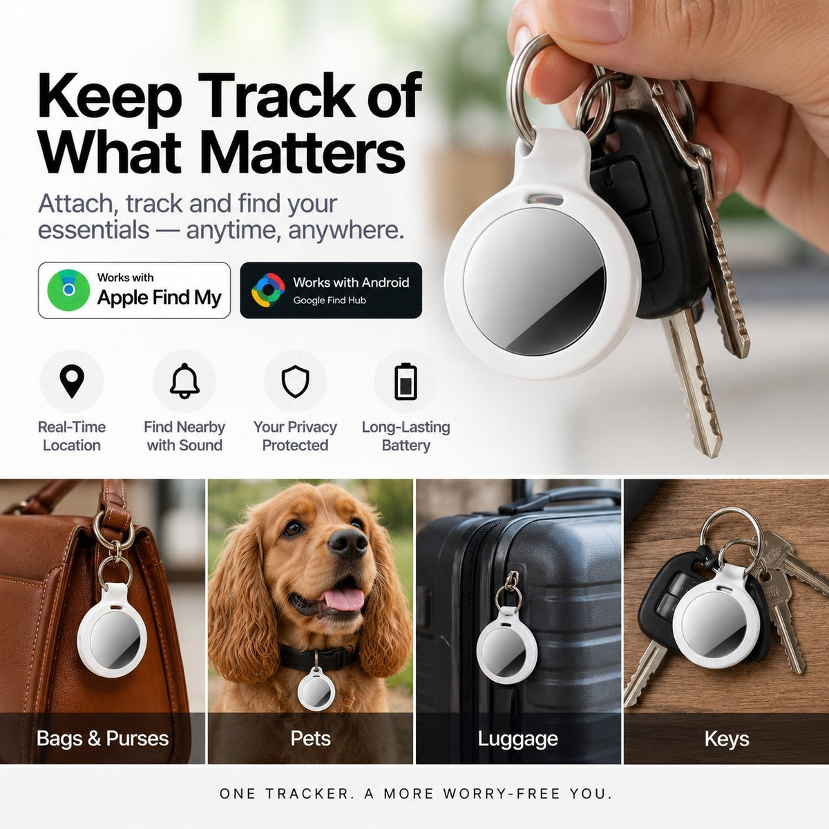 Smart Tracker - 4 Pack (Android, Google Find Hub) - Abbycart