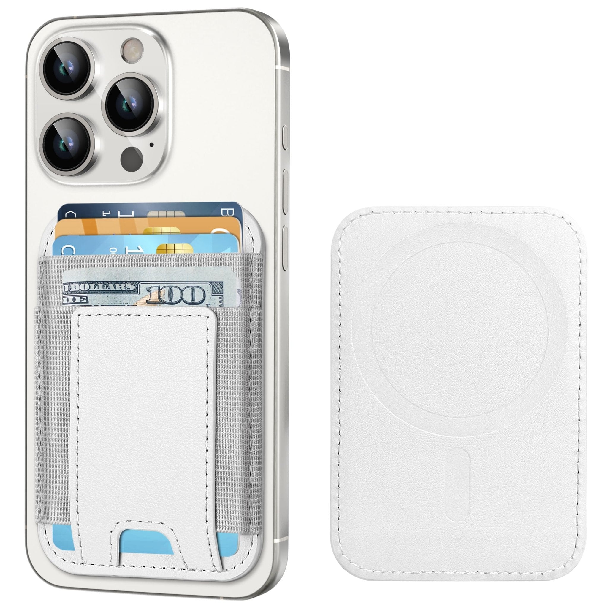 Strong MagSafe Wallet for iPhone | RFID Blocking Magnetic Leather Card Holder Fits 7 Cards Compatible with iPhone 17 16 15 14 13 12 - Abbycart