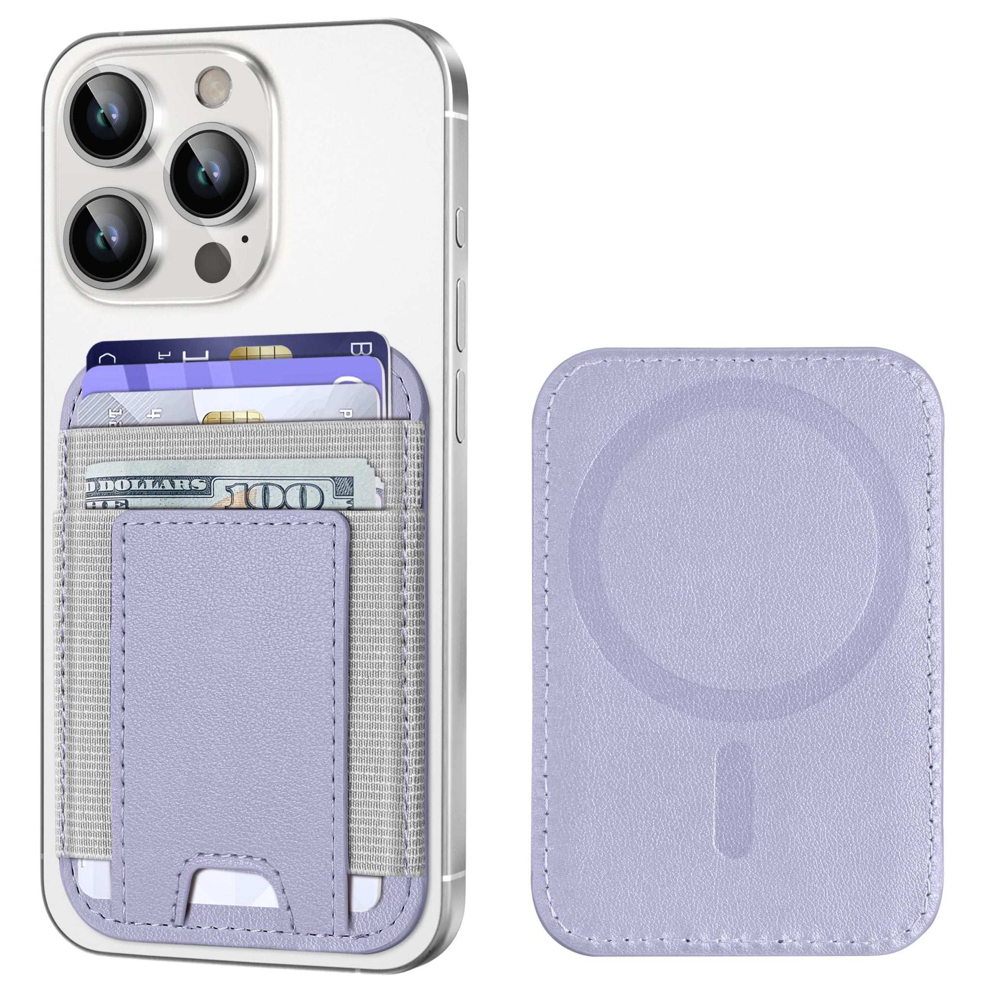 Strong MagSafe Wallet for iPhone | RFID Blocking Magnetic Leather Card Holder Fits 7 Cards Compatible with iPhone 17 16 15 14 13 12 - Abbycart