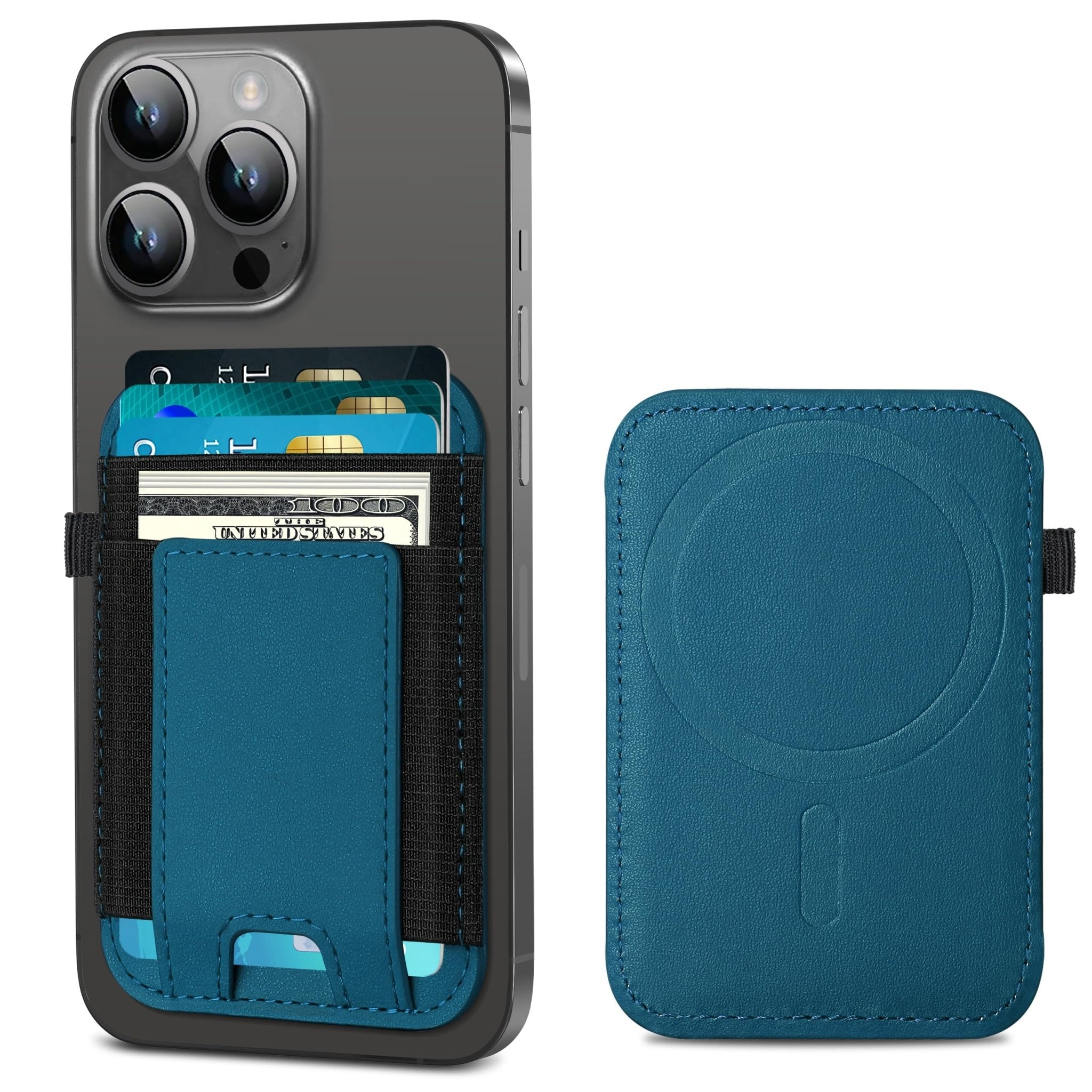 Strong MagSafe Wallet for iPhone | RFID Blocking Magnetic Leather Card Holder Fits 7 Cards Compatible with iPhone 17 16 15 14 13 12 - Abbycart
