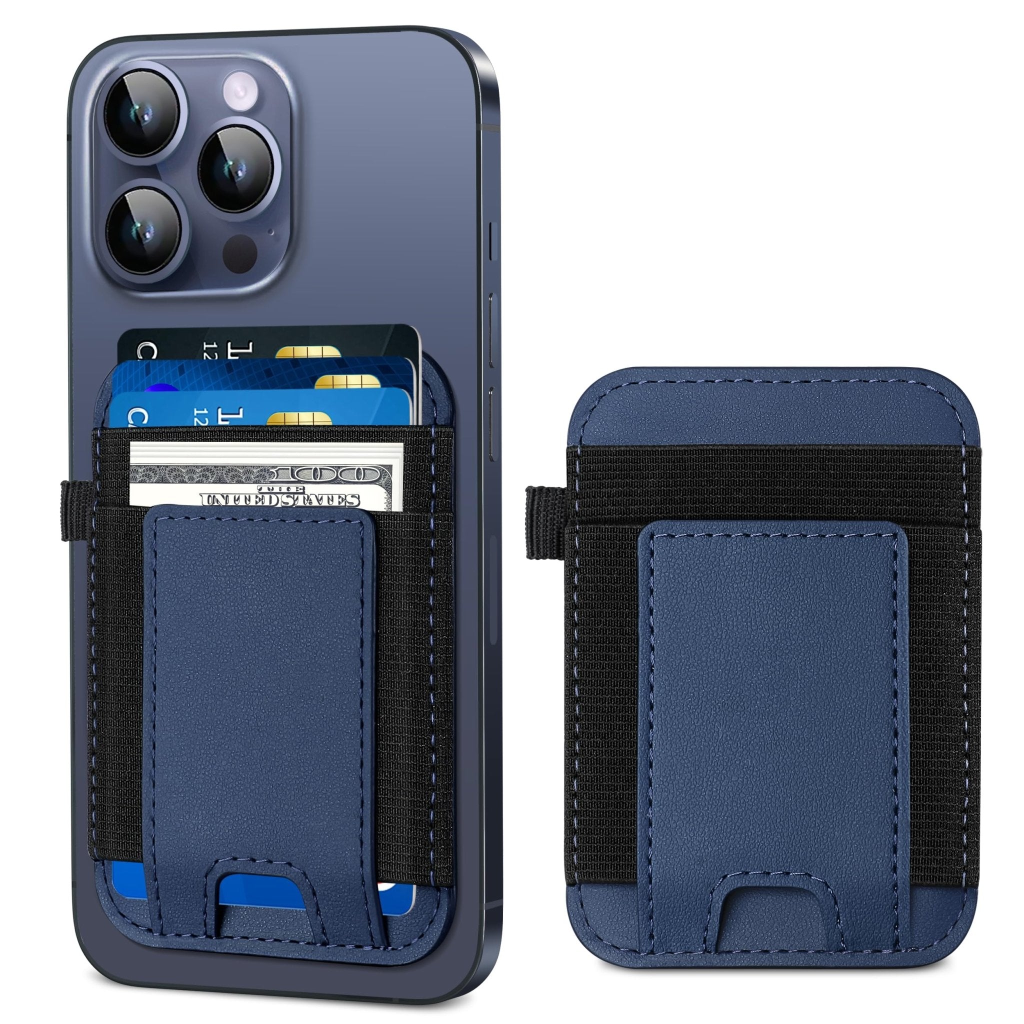 Strong MagSafe Wallet for iPhone | RFID Blocking Magnetic Leather Card Holder Fits 7 Cards Compatible with iPhone 17 16 15 14 13 12 - Abbycart