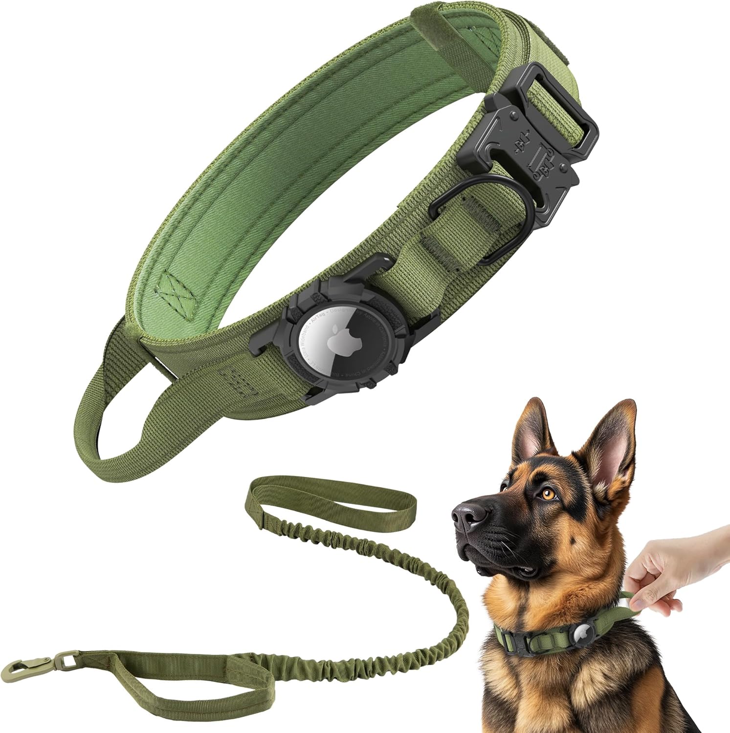 Tactical AirTag Dog Collar – Heavy-Duty & Adjustable