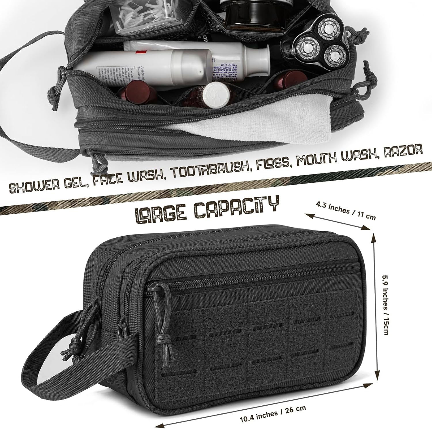  Tactical Toiletry Bag For Men Hygiene Bag EDC Military Tool Molle Pouches Small Dopp Kit Mens Shaving Kit Travel shower Bags