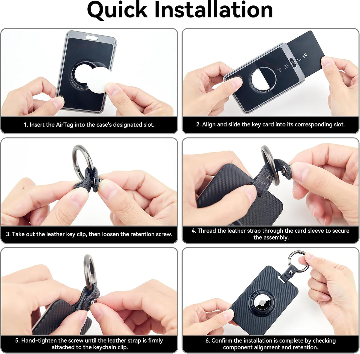 Card Holder for Tesla Keycard with AirTag Slot, Plastic Key Card Protective Case Cover for Tesla Model 3 Y S X