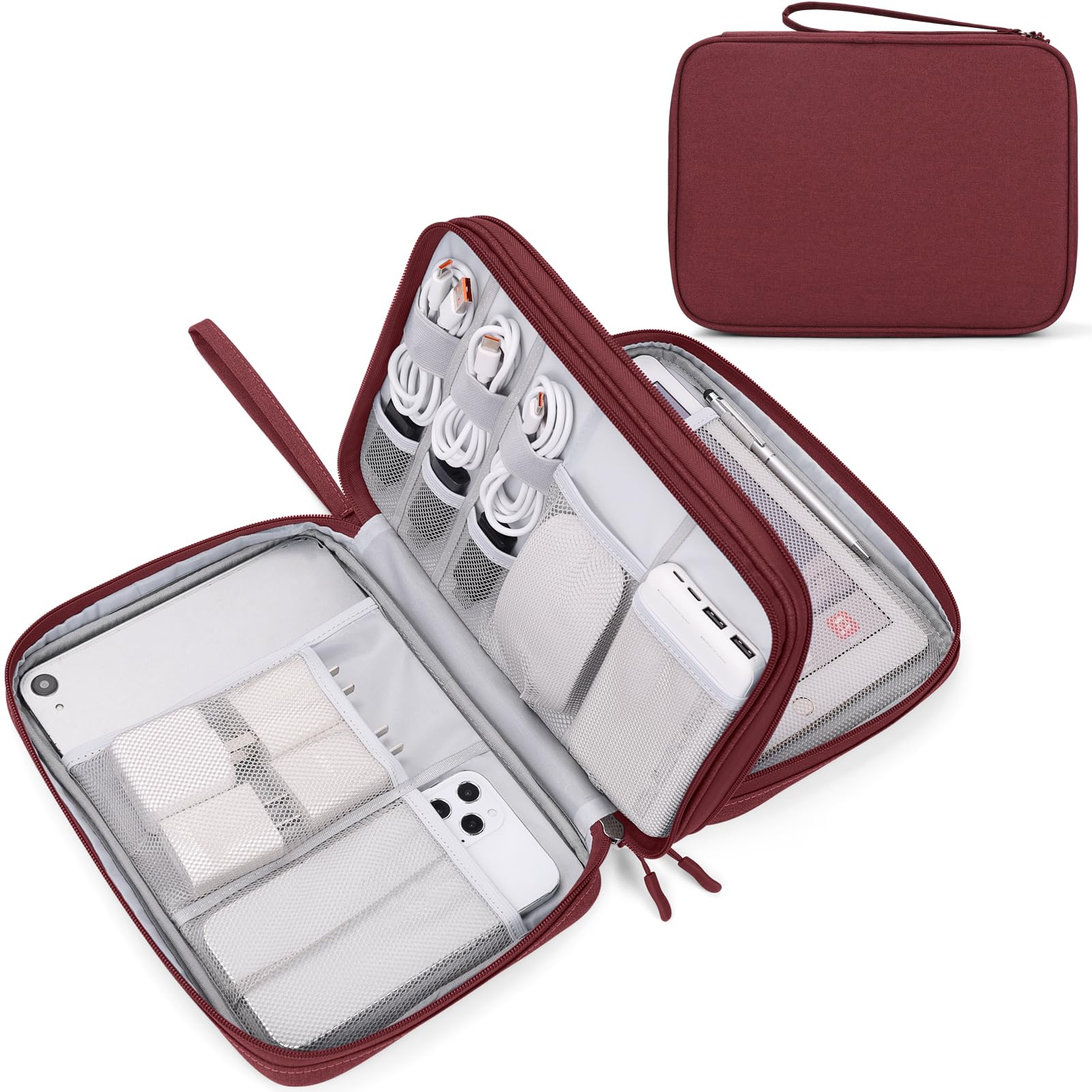 Travel Cable Organizer Pouch Waterproof Electronics Storage Bag