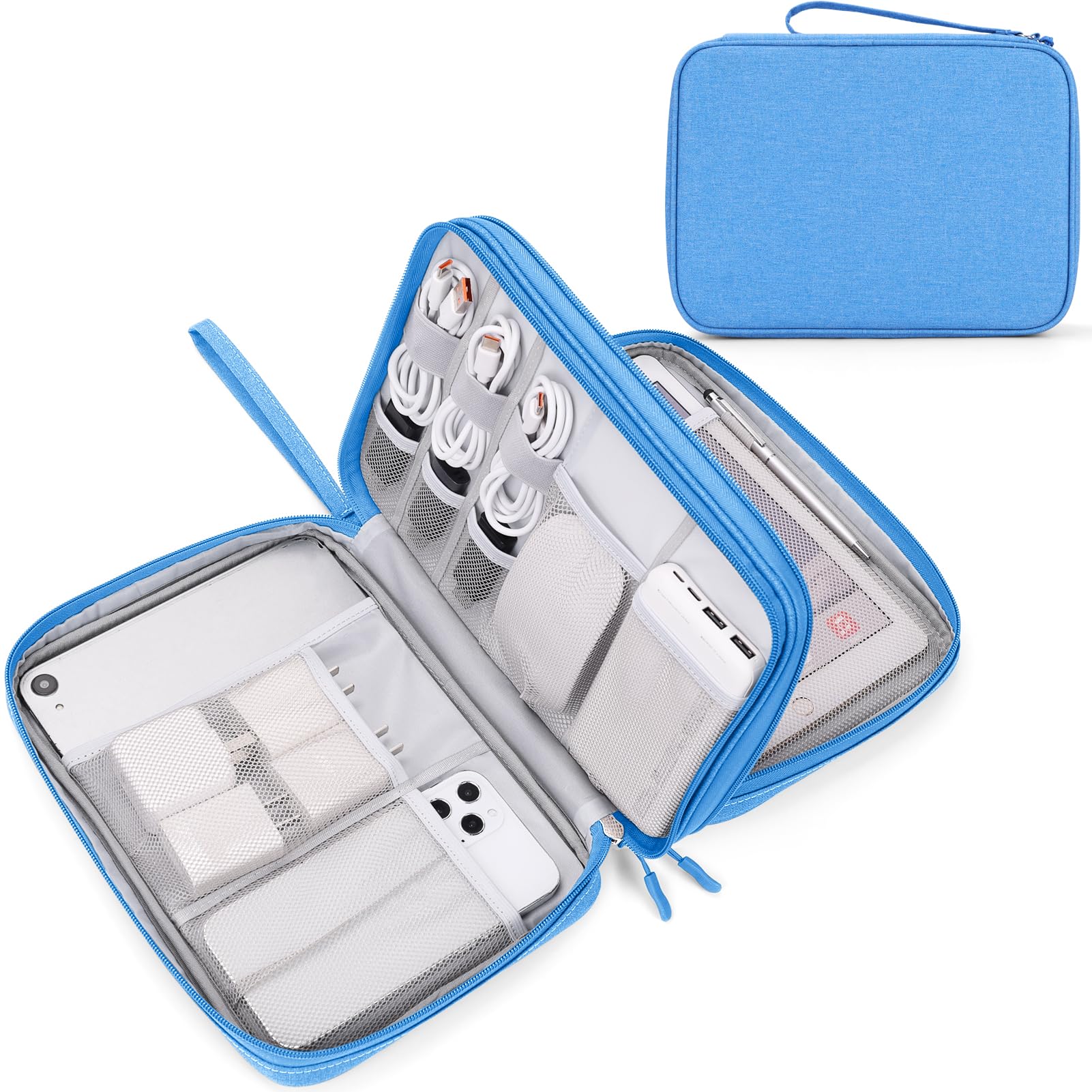 Travel Cable Organizer Pouch Waterproof Electronics Storage Bag