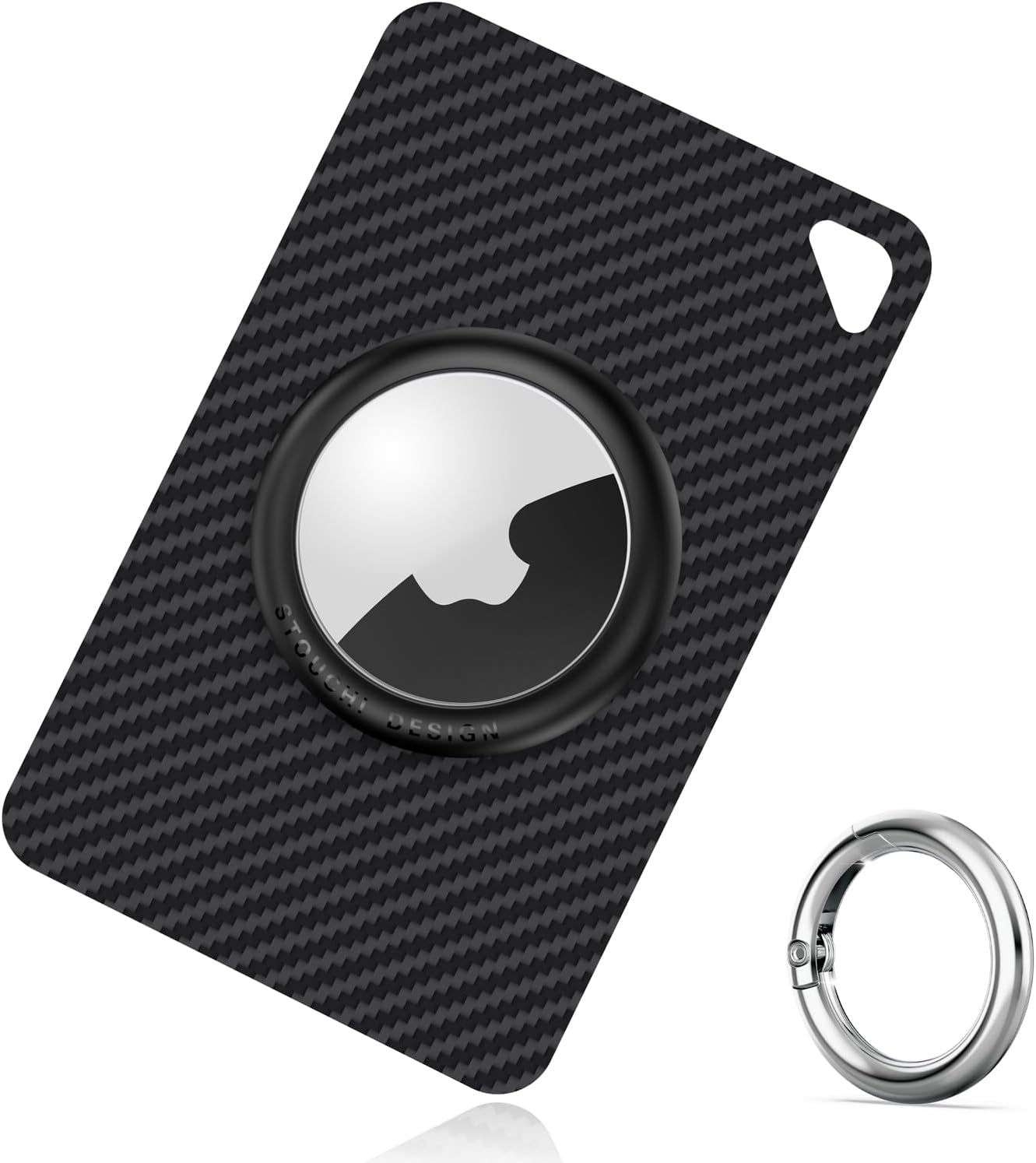 Ultra - Thin Carbon Fiber AirTag Wallet Card Holder - Lightweight & Secure - Abbycart