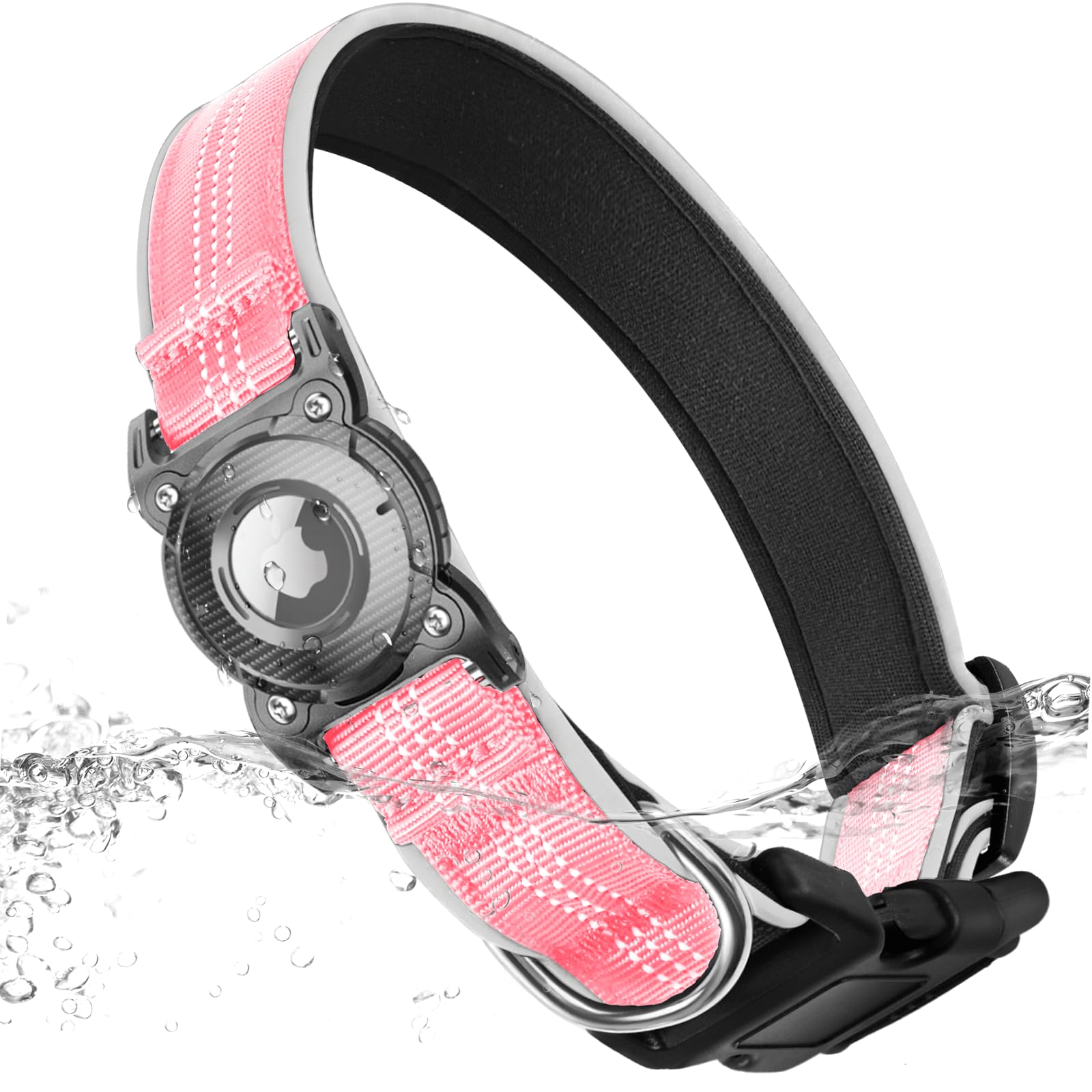 Waterproof AirTag Dog Collar – Reflective, Heavy - Duty & Padded for Small to Large Dogs - Abbycart