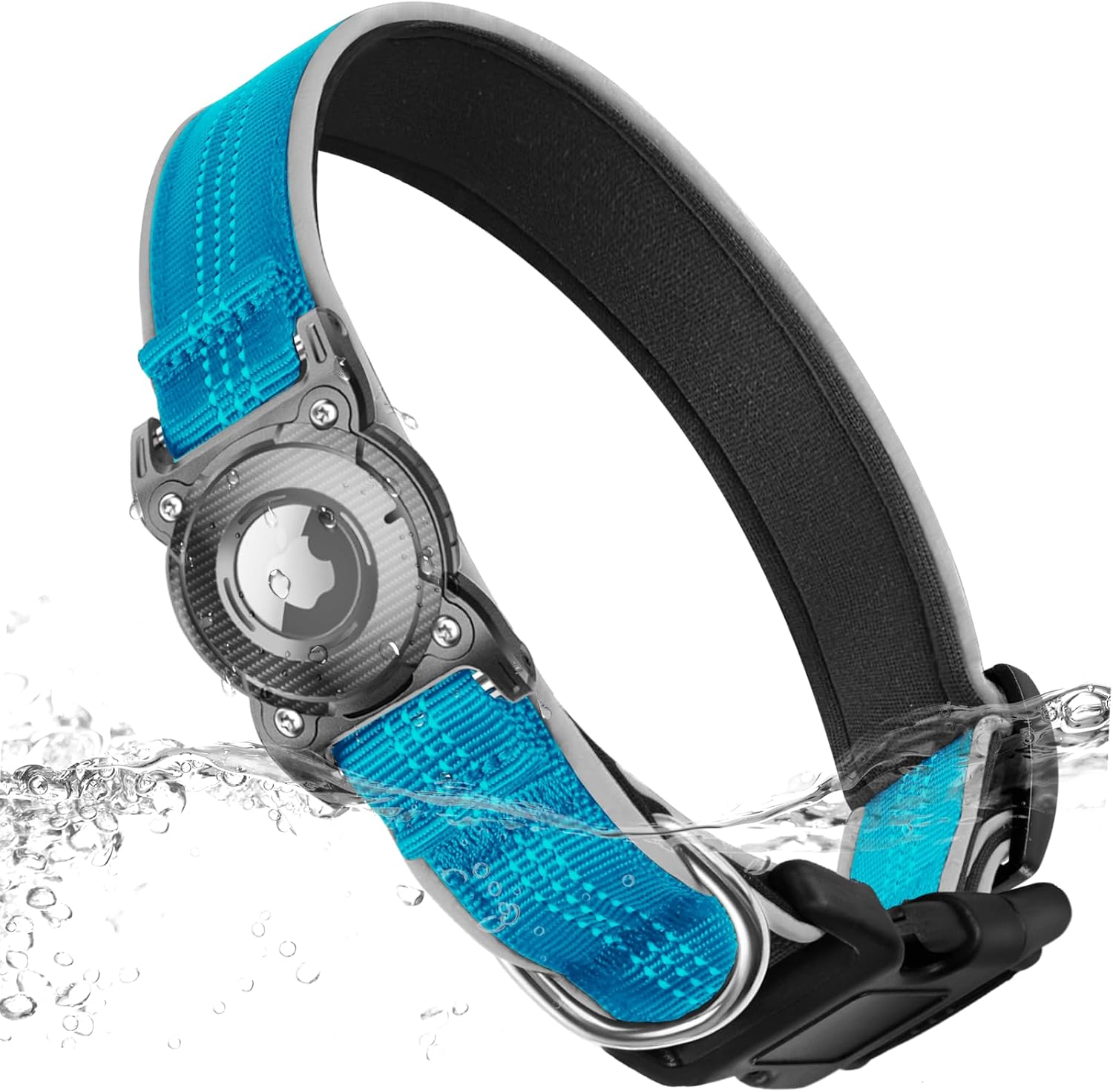 Waterproof AirTag Dog Collar – Reflective, Heavy - Duty & Padded for Small to Large Dogs - Abbycart