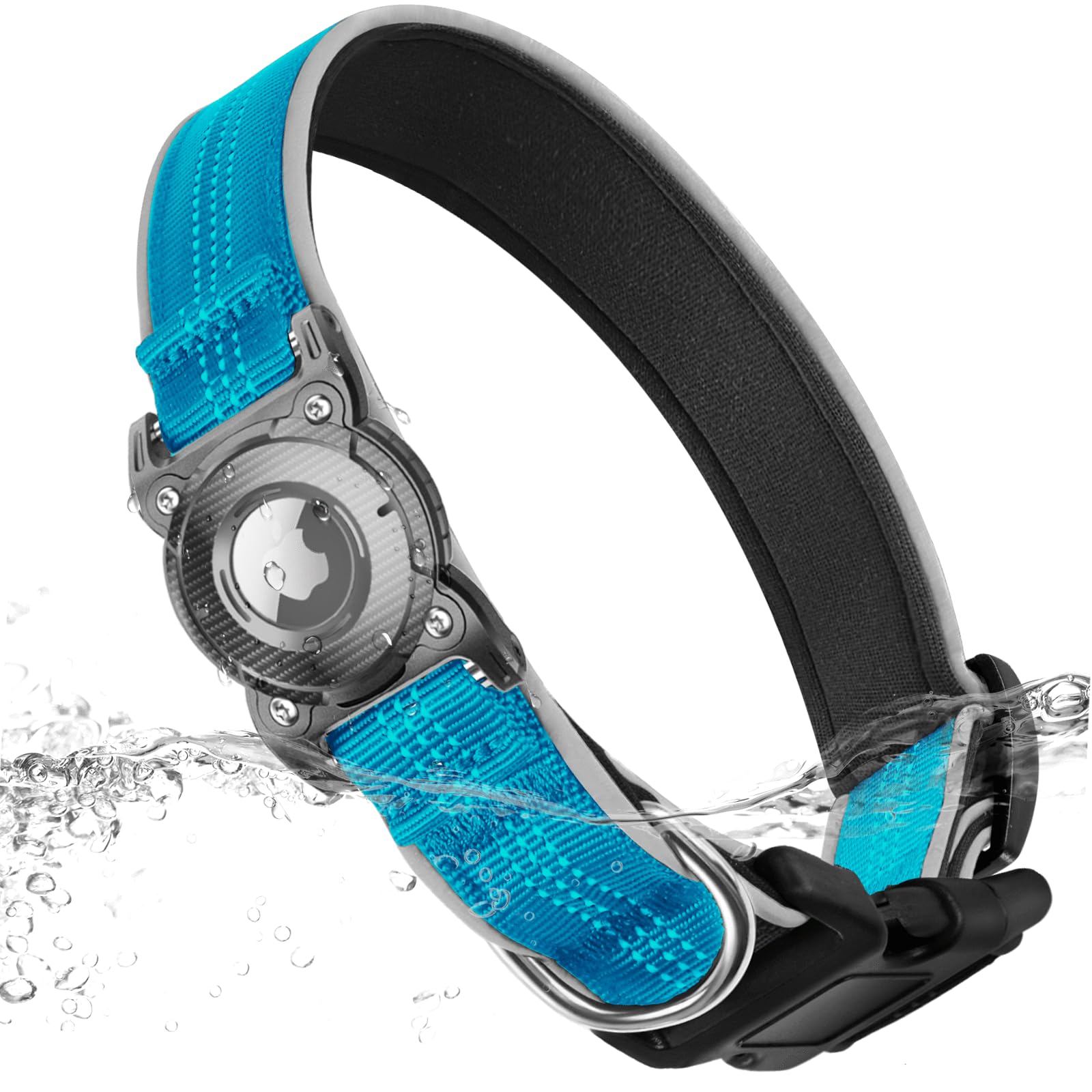 Waterproof AirTag Dog Collar – Reflective, Heavy - Duty & Padded for Small to Large Dogs - Abbycart