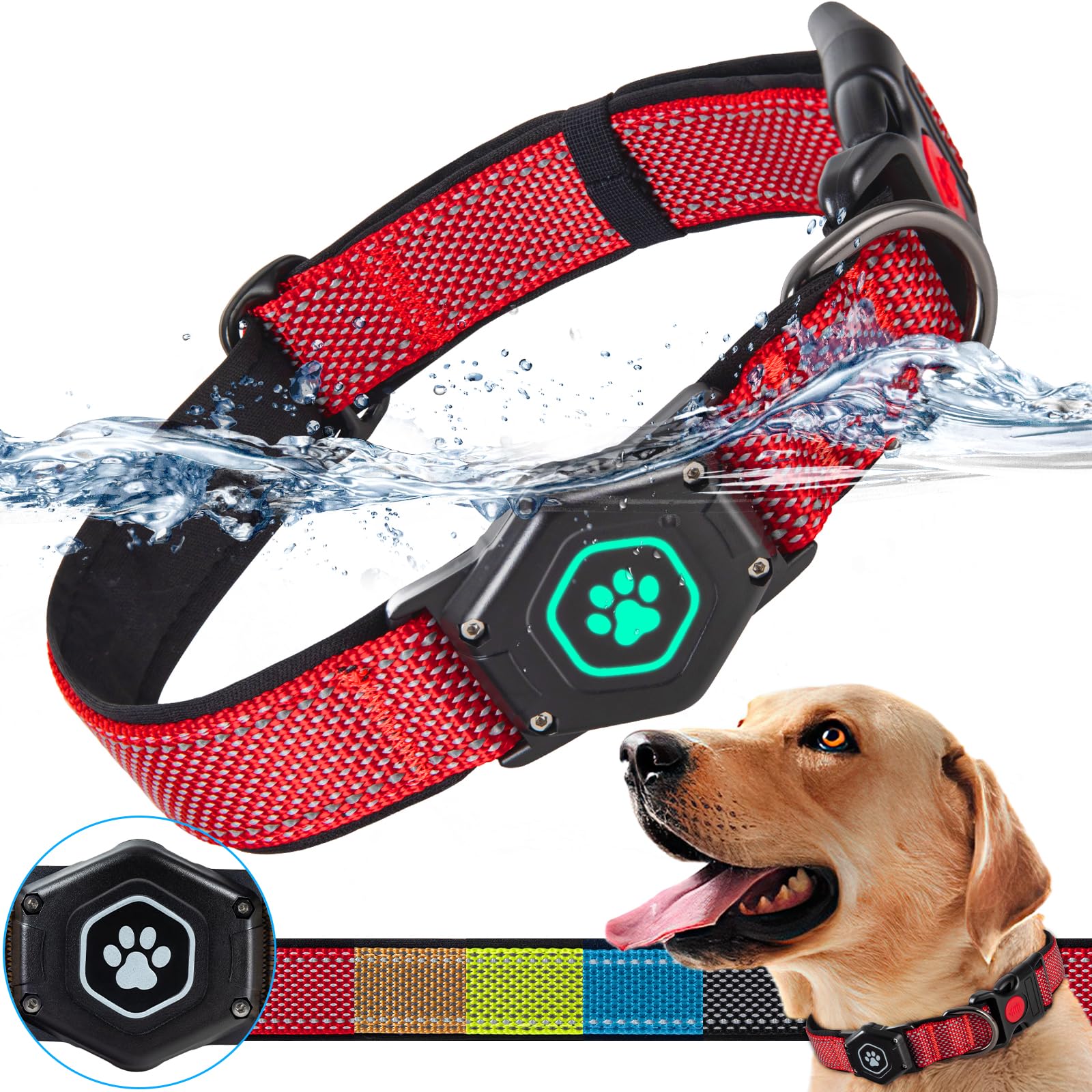 Waterproof Airtag Dog Collar – Reflective, Heavy - Duty & Secure - Abbycart