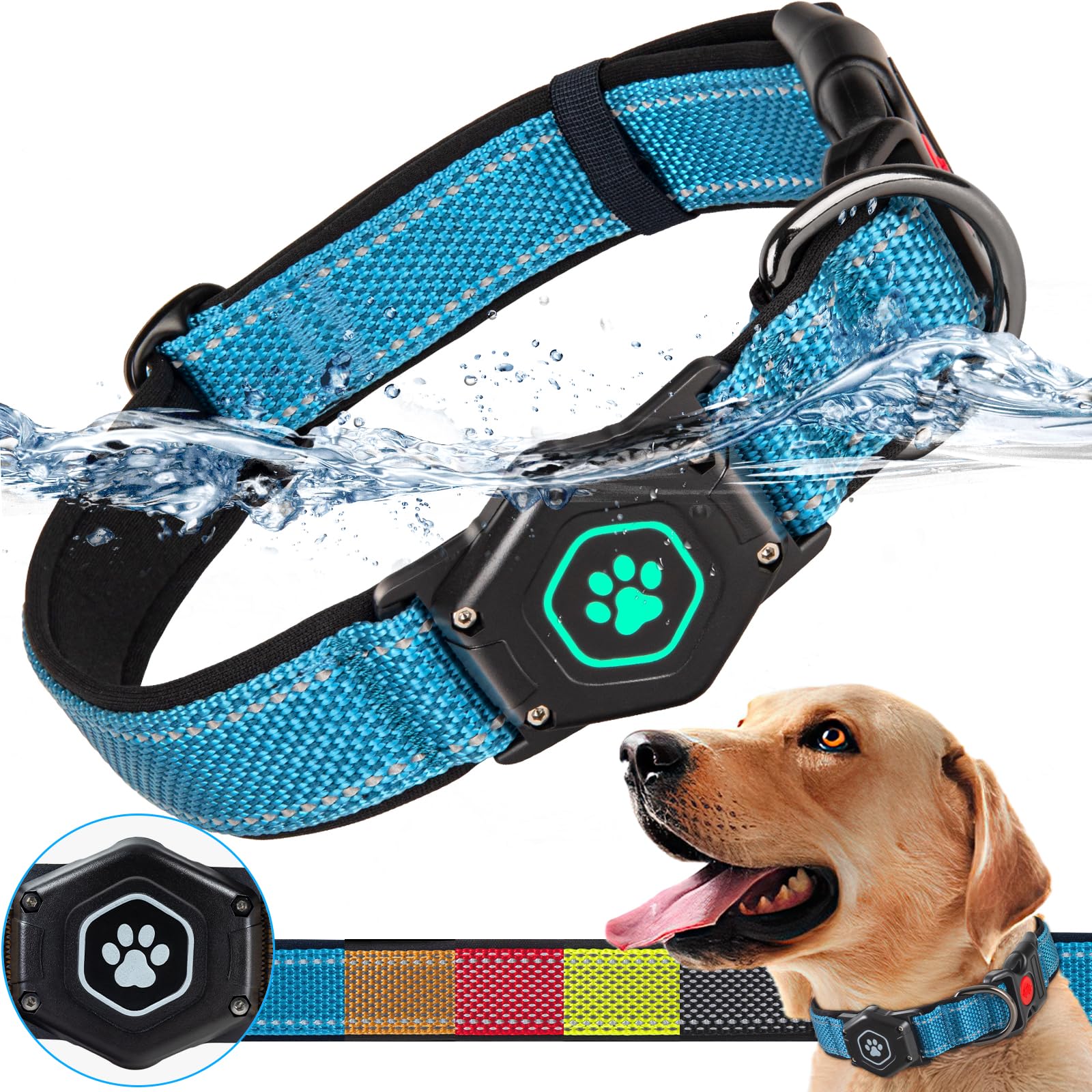 Waterproof Airtag Dog Collar – Reflective, Heavy - Duty & Secure - Abbycart