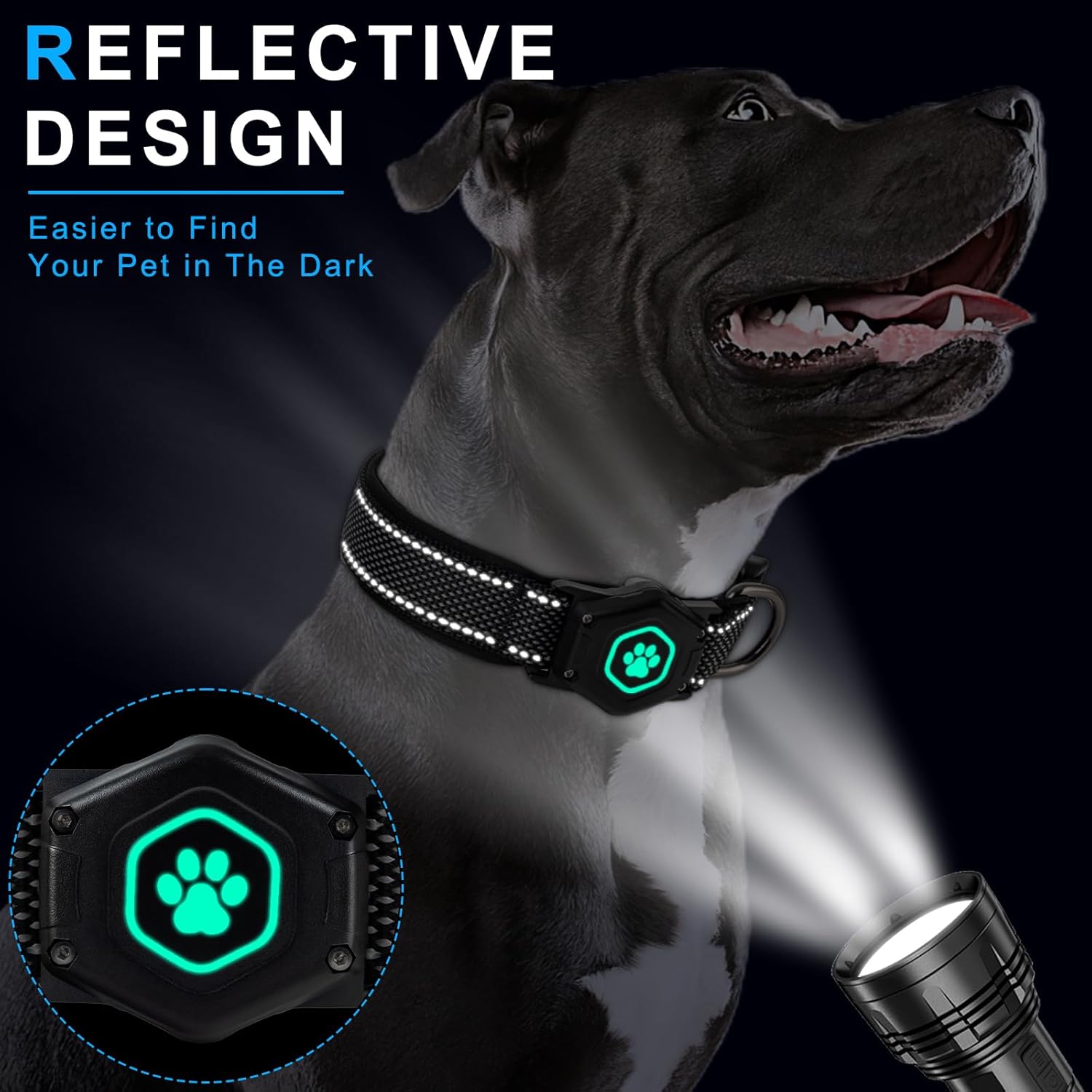 Waterproof Airtag Dog Collar – Reflective, Heavy - Duty & Secure - Abbycart