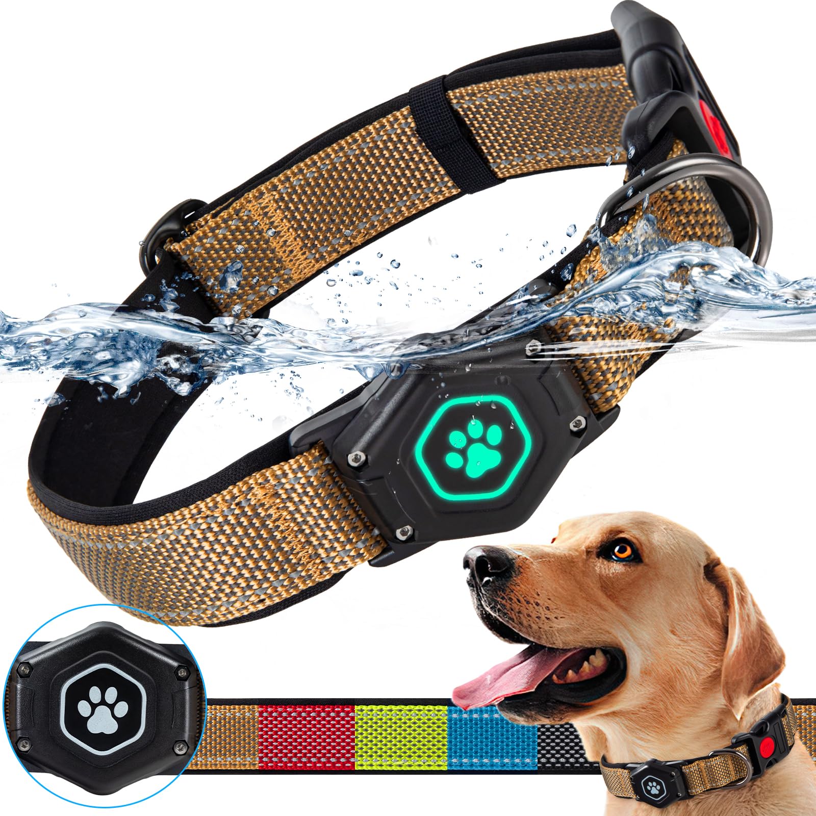 Waterproof Airtag Dog Collar – Reflective, Heavy - Duty & Secure - Abbycart