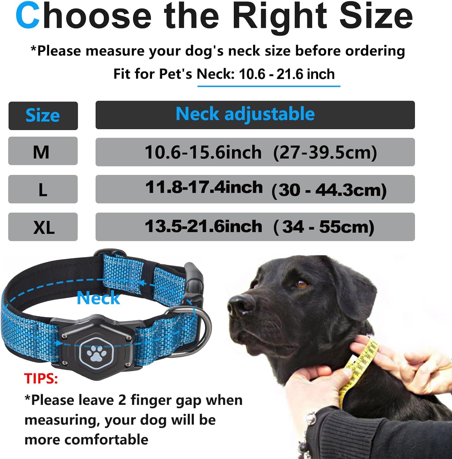 Waterproof Airtag Dog Collar – Reflective, Heavy - Duty & Secure - Abbycart