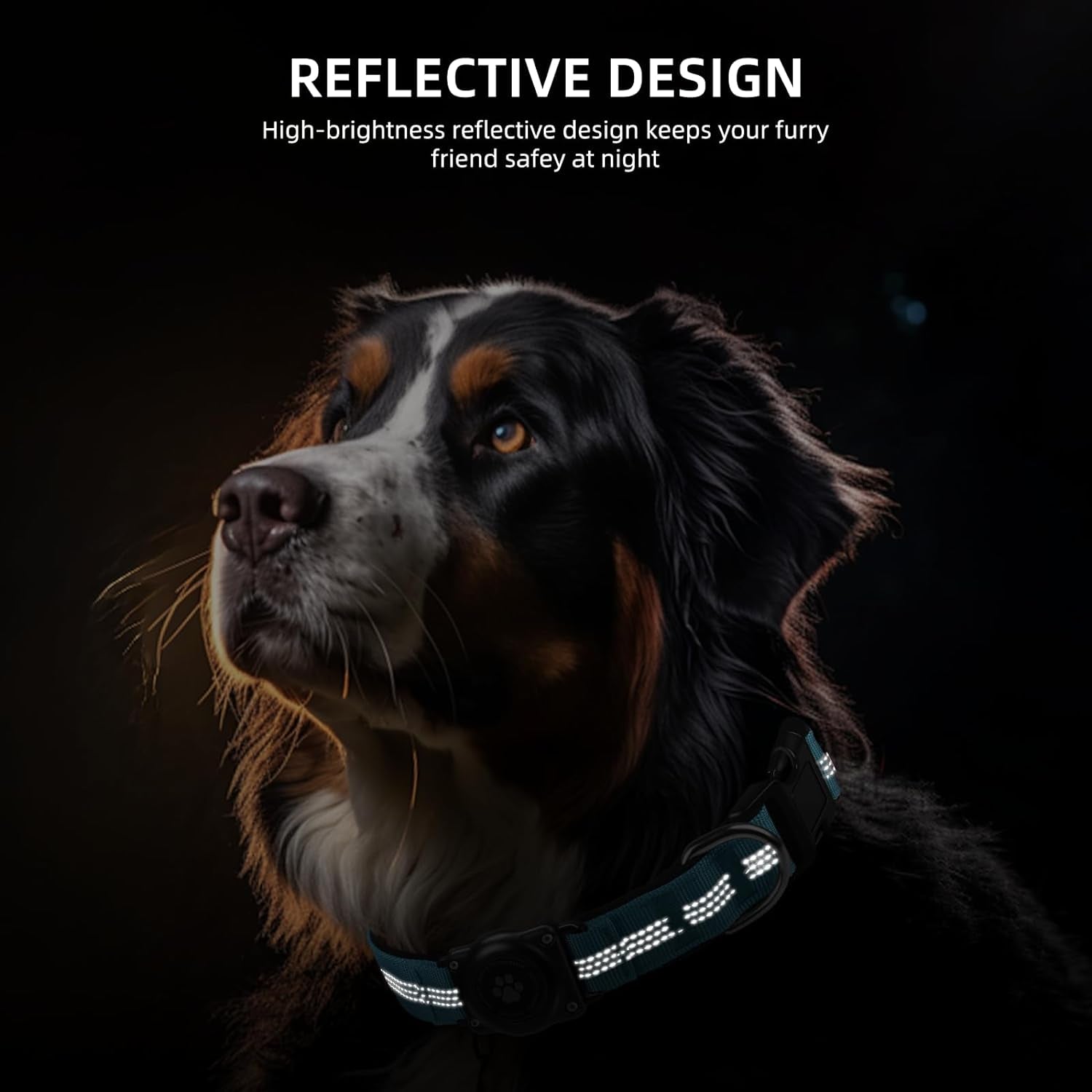 Waterproof Airtag Dog Collar – Reflective, Padded, Ultra - Durable AirTag Holder for Small, Medium, Large Dogs - Abbycart