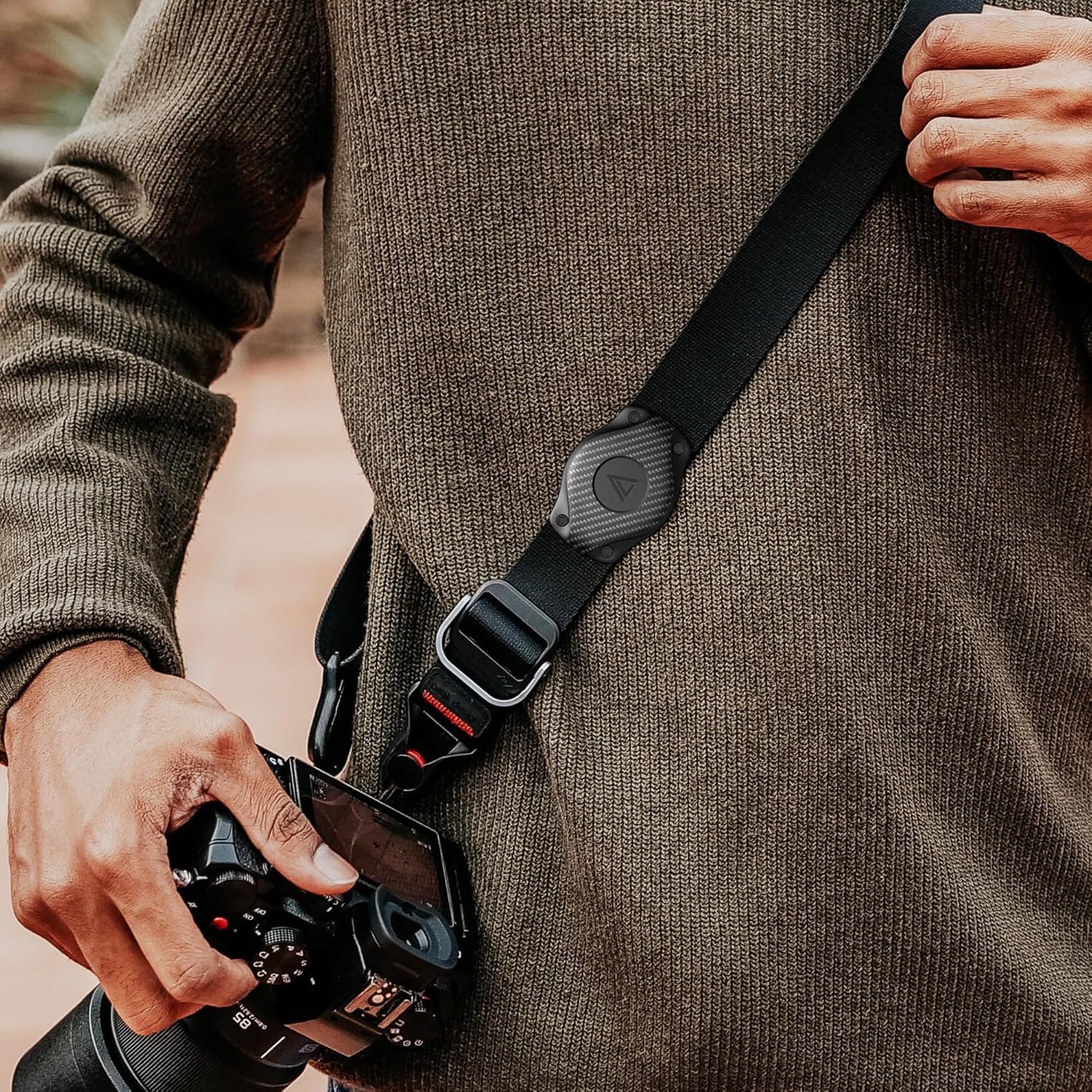 Waterproof AirTag Strap Mount – Carbon Fiber Holder for Bags & Gear - Abbycart