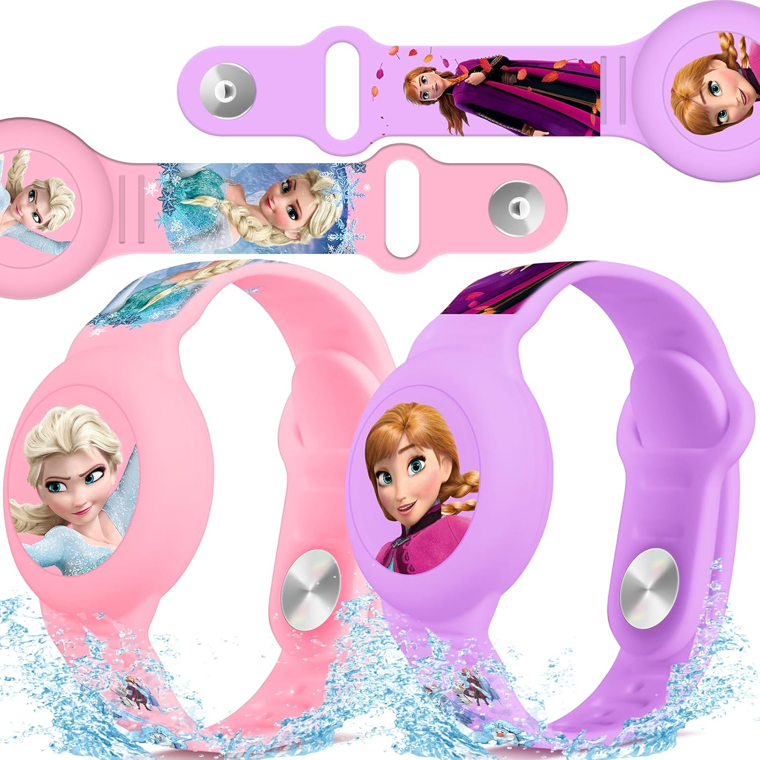 Waterproof AirTag Wristband for Kids, Shockproof Silicone