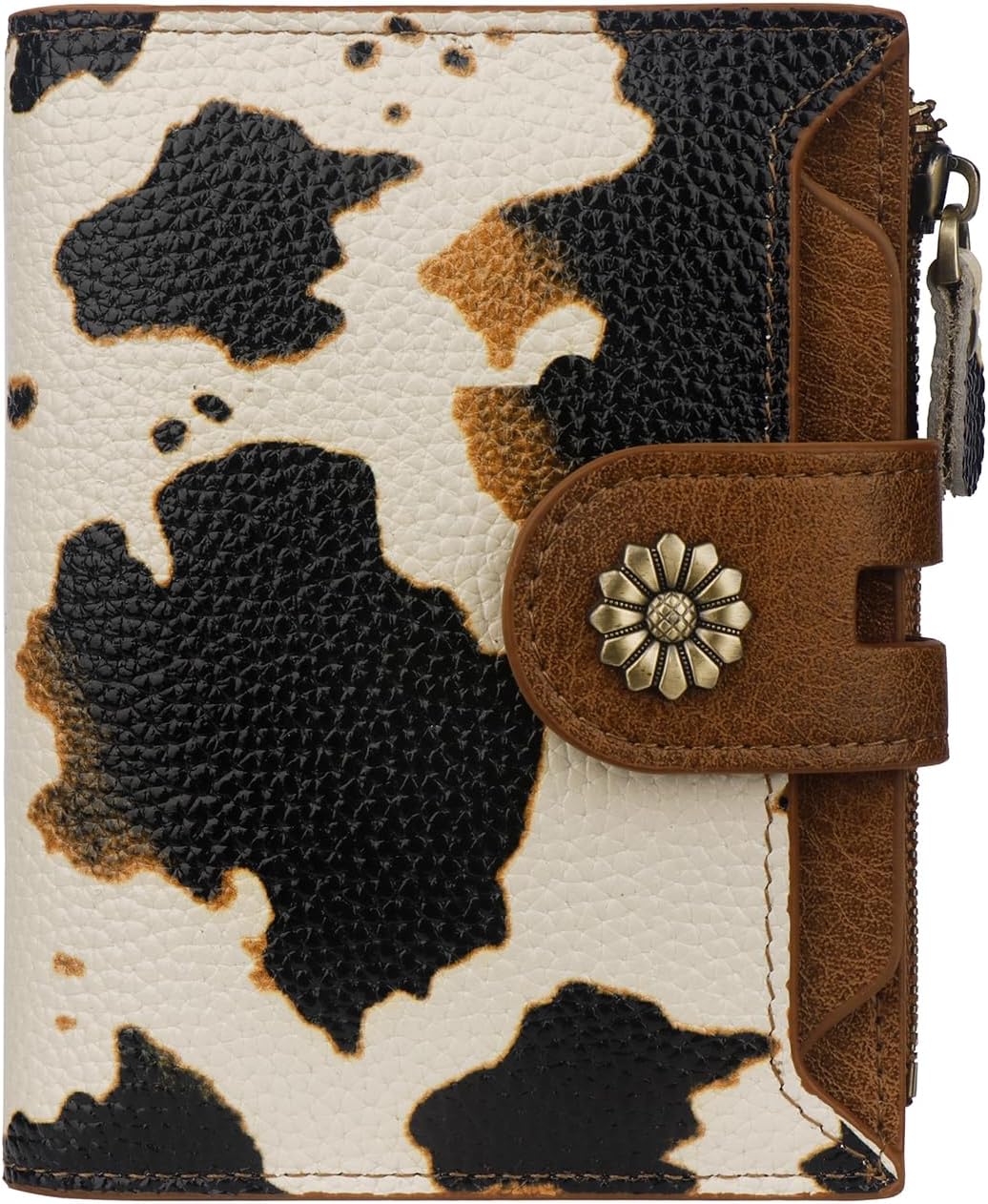 Women Leather Wallet RFID Blocking Compact Bifold Card Holder