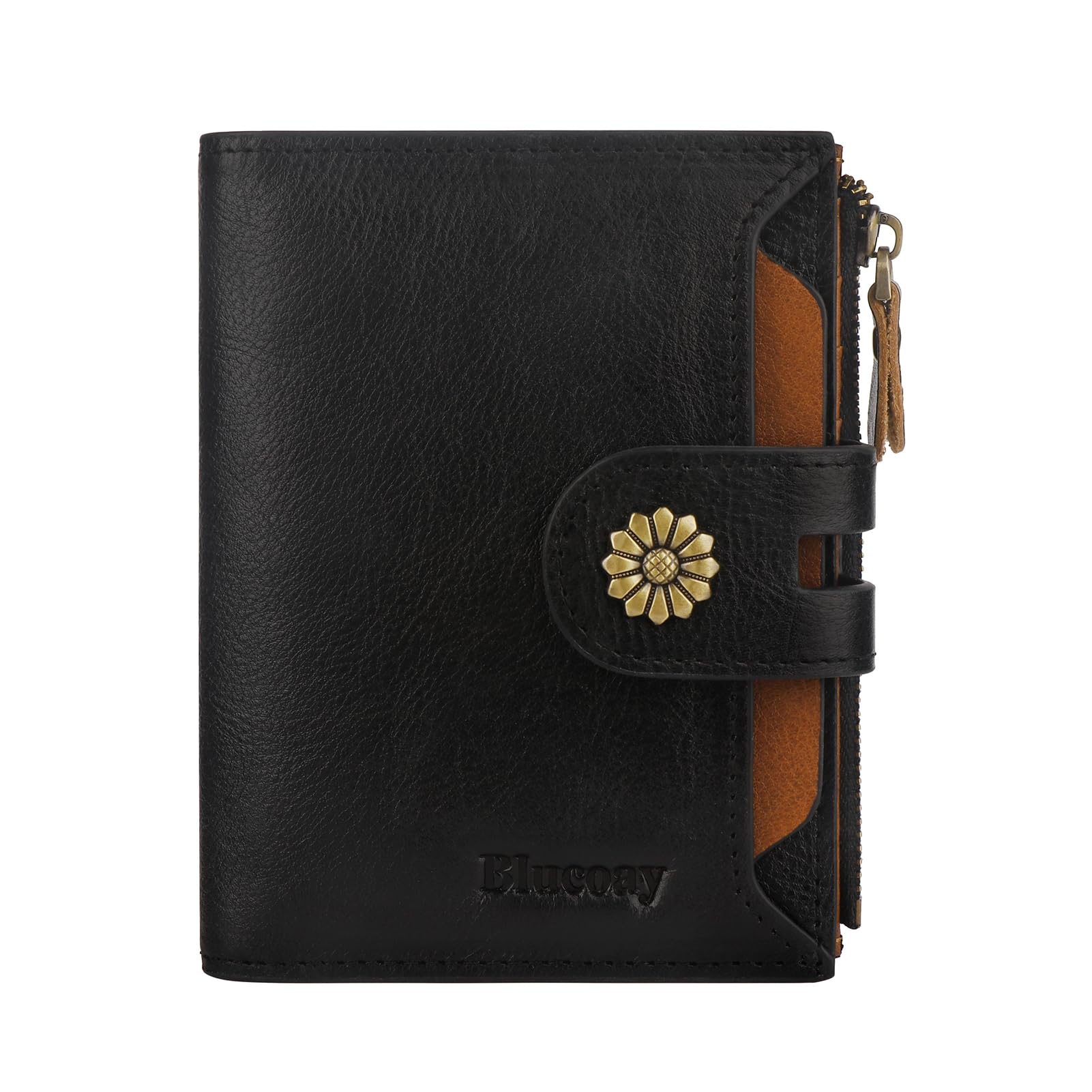 Women Leather Wallet RFID Blocking Compact Bifold Card Holder
