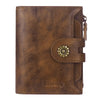 Women Leather Wallet RFID Blocking Compact Bifold Card Holder
