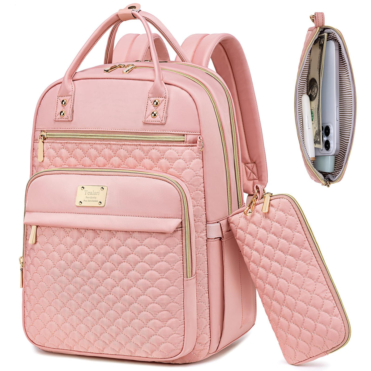 Women’s 15.6 Inch Laptop Backpack with Wallet – 30L Work & Travel Bag