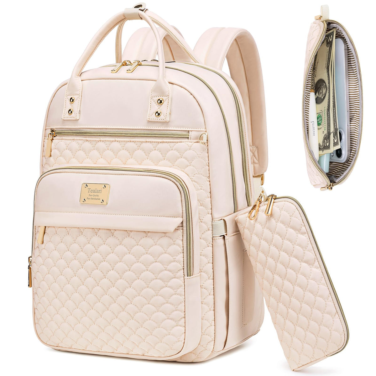 Women’s 15.6 Inch Laptop Backpack with Wallet – 30L Work & Travel Bag