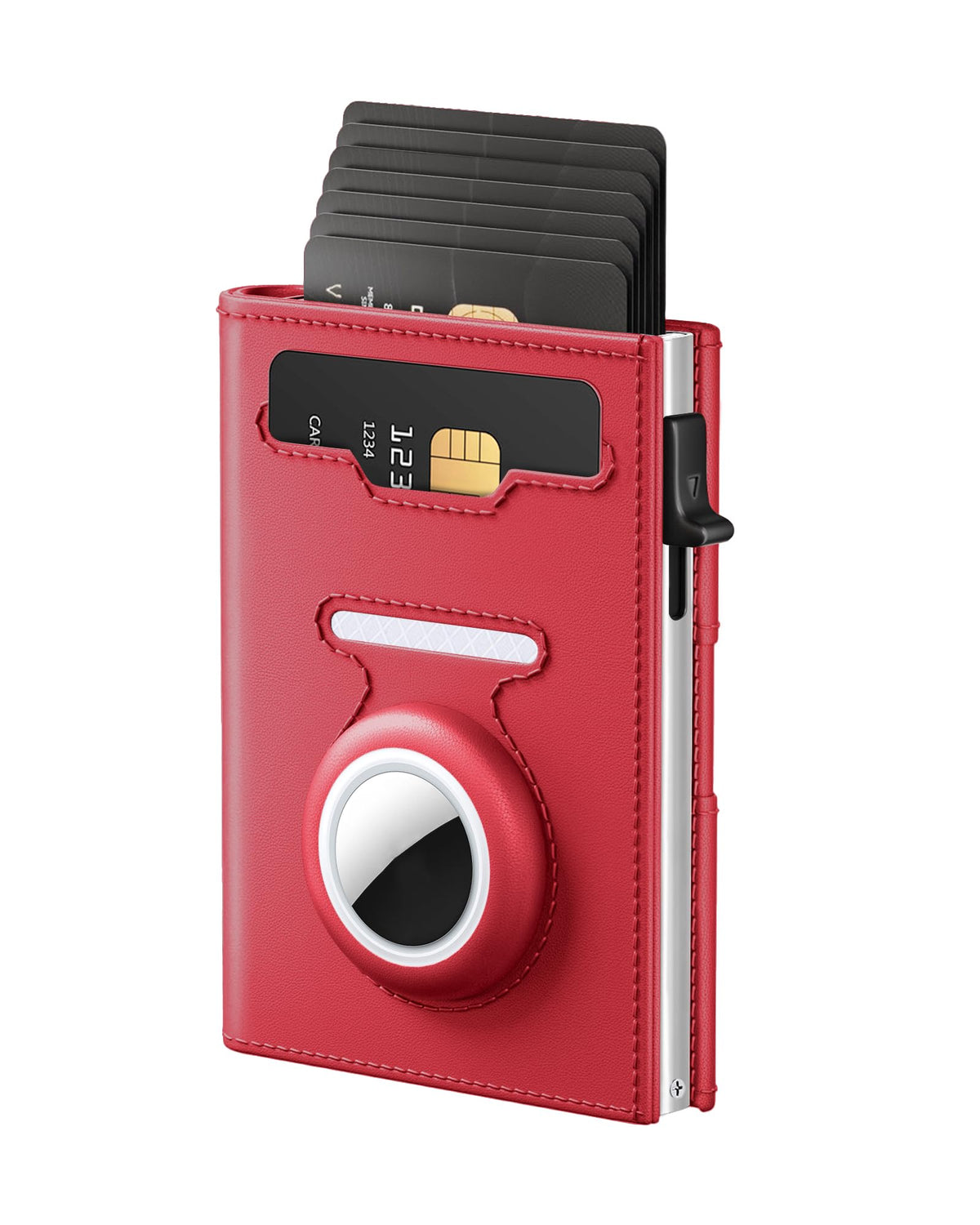 Women's AirTag RFID Wallet, Slim Trifold Pop-Up Card Holder with ID
