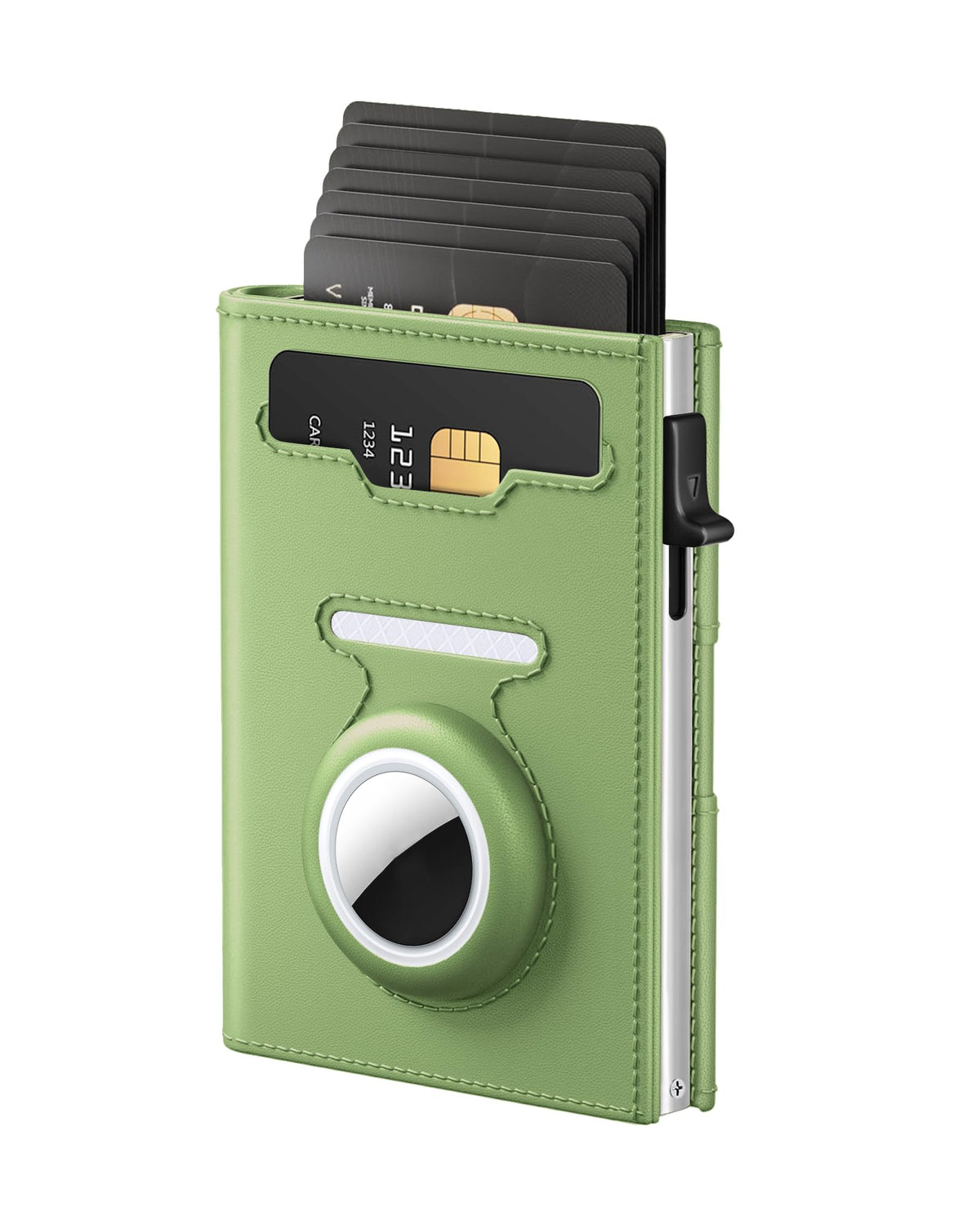 Women's AirTag RFID Wallet, Slim Trifold Pop-Up Card Holder with ID
