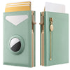Women's AirTag Wallet, RFID Leather Pop-Up Holder, Slim Trifold Design