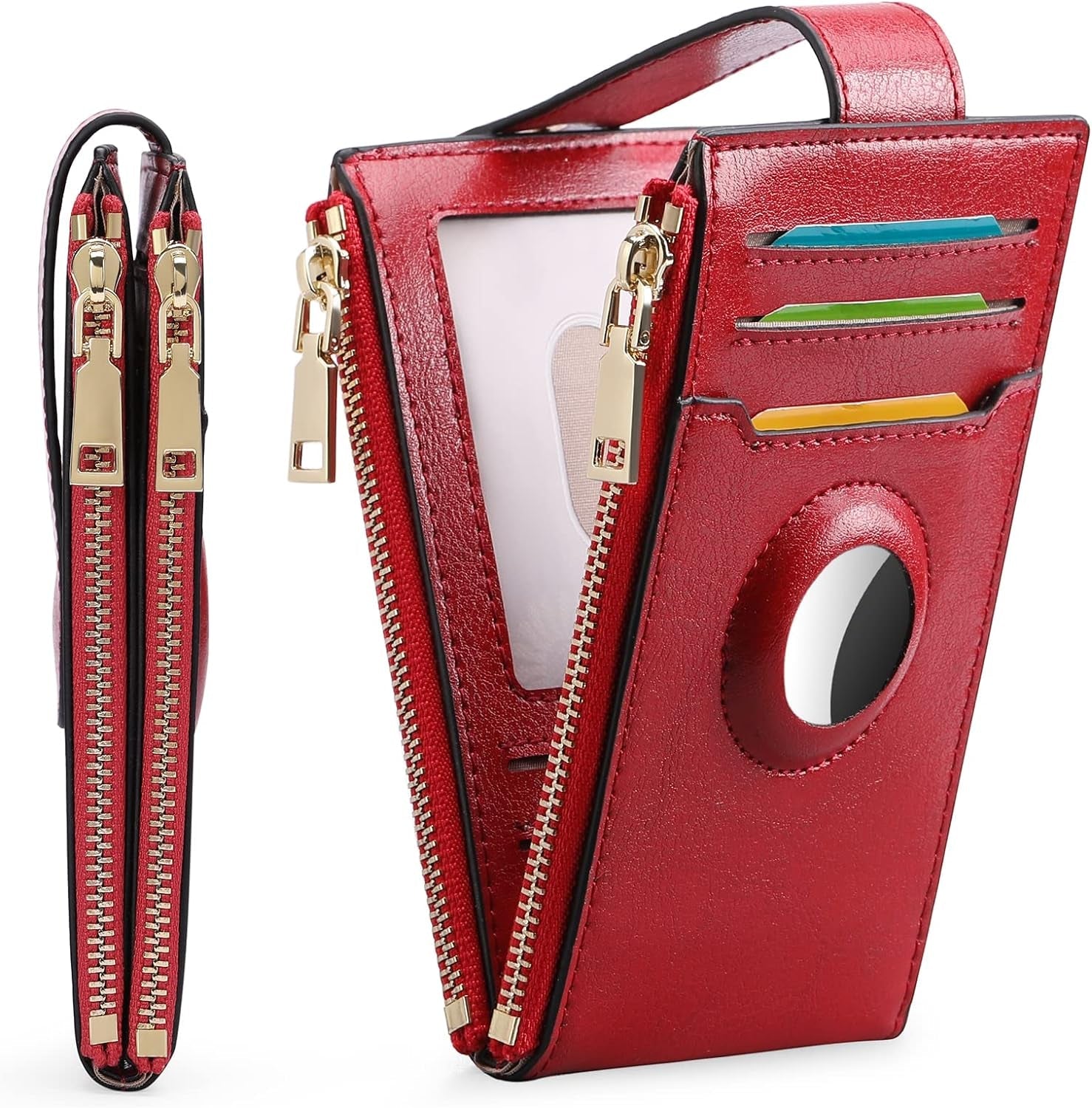 Women's AirTag Wallet: Stylish Leather Bifold with Credit Card Holder & AirTag Case - Abbycart