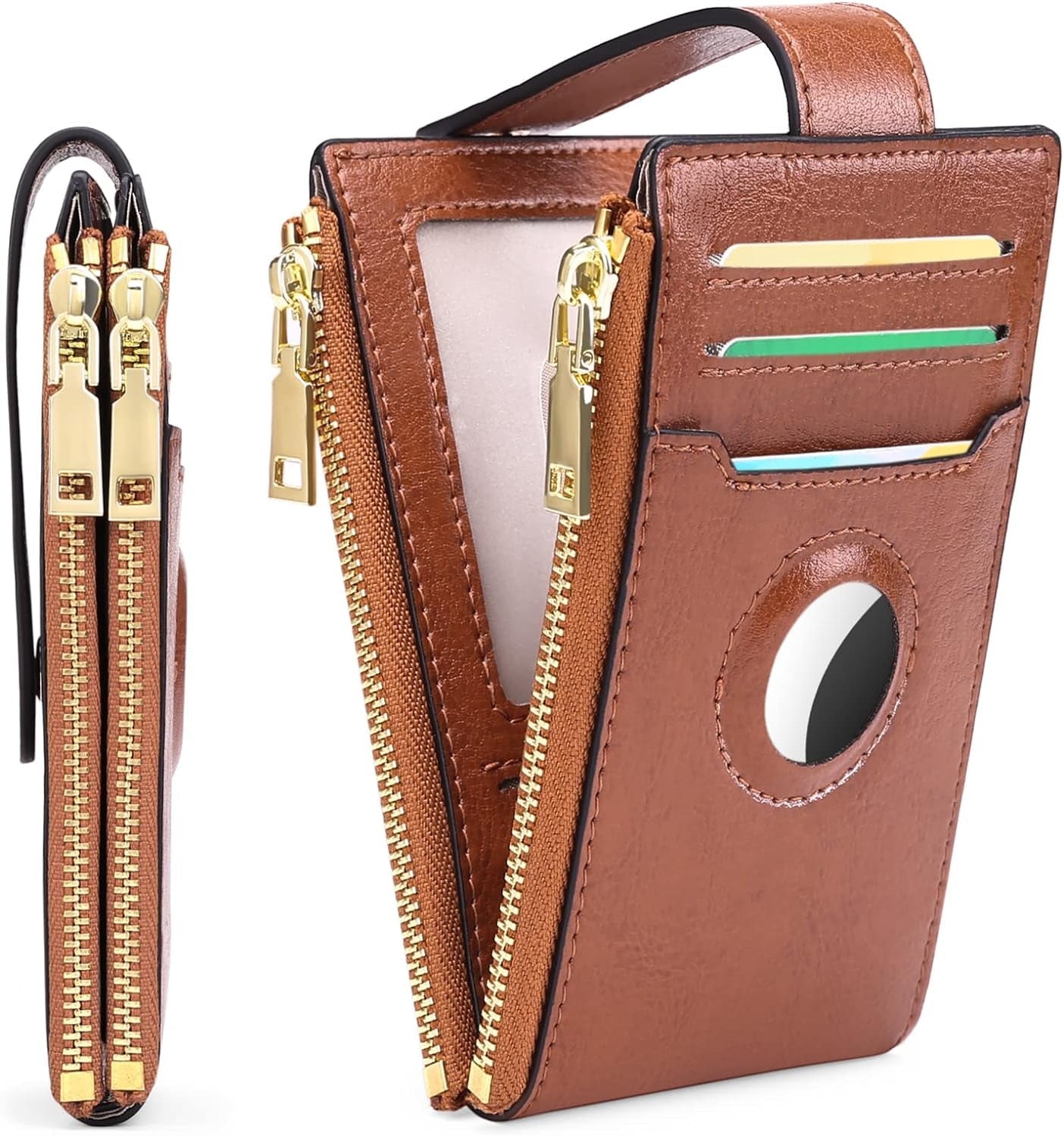 Women's AirTag Wallet: Stylish Leather Bifold with Credit Card Holder & AirTag Case - Abbycart