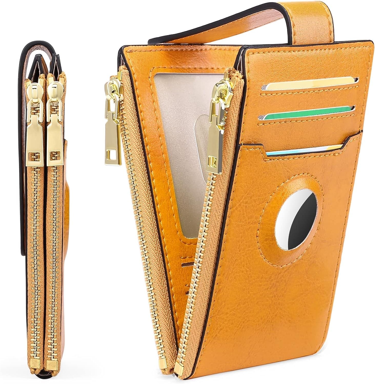 Women's AirTag Wallet: Stylish Leather Bifold with Credit Card Holder & AirTag Case - Abbycart