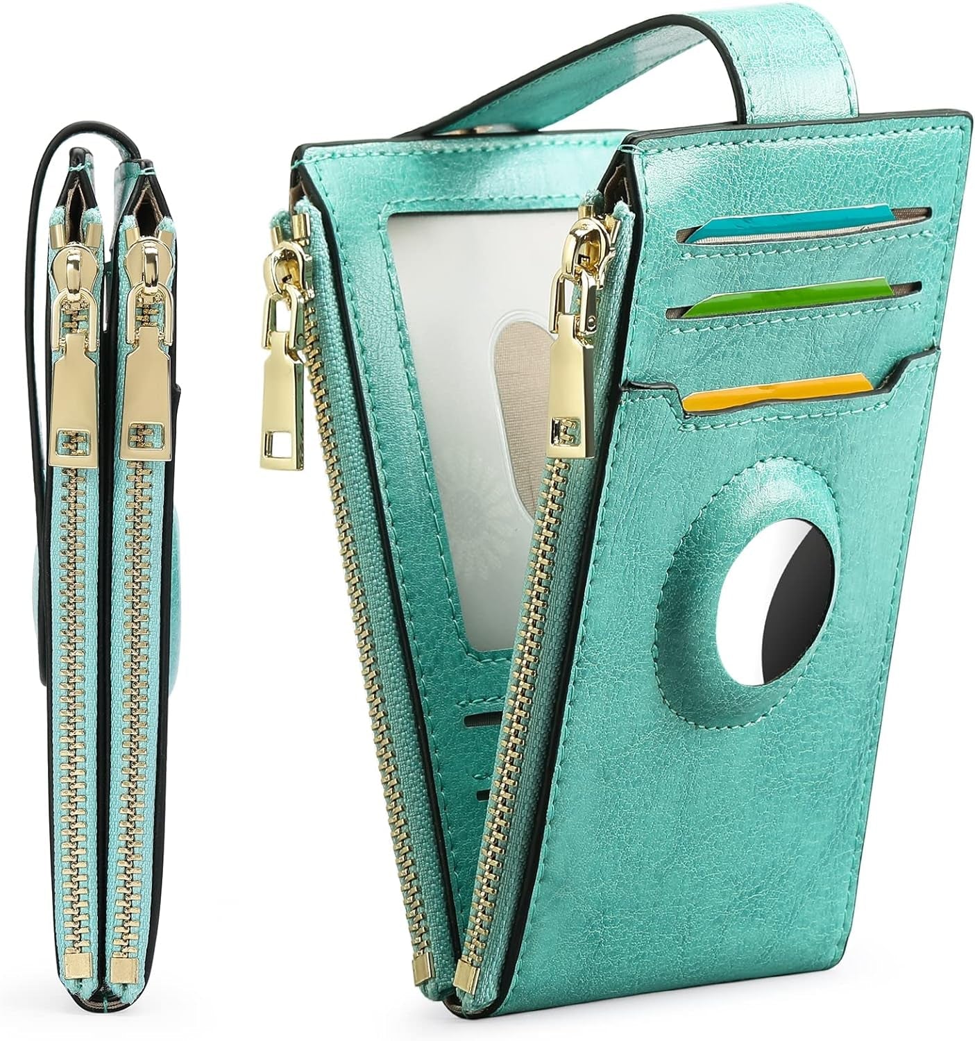 Women's AirTag Wallet: Stylish Leather Bifold with Credit Card Holder & AirTag Case - Abbycart