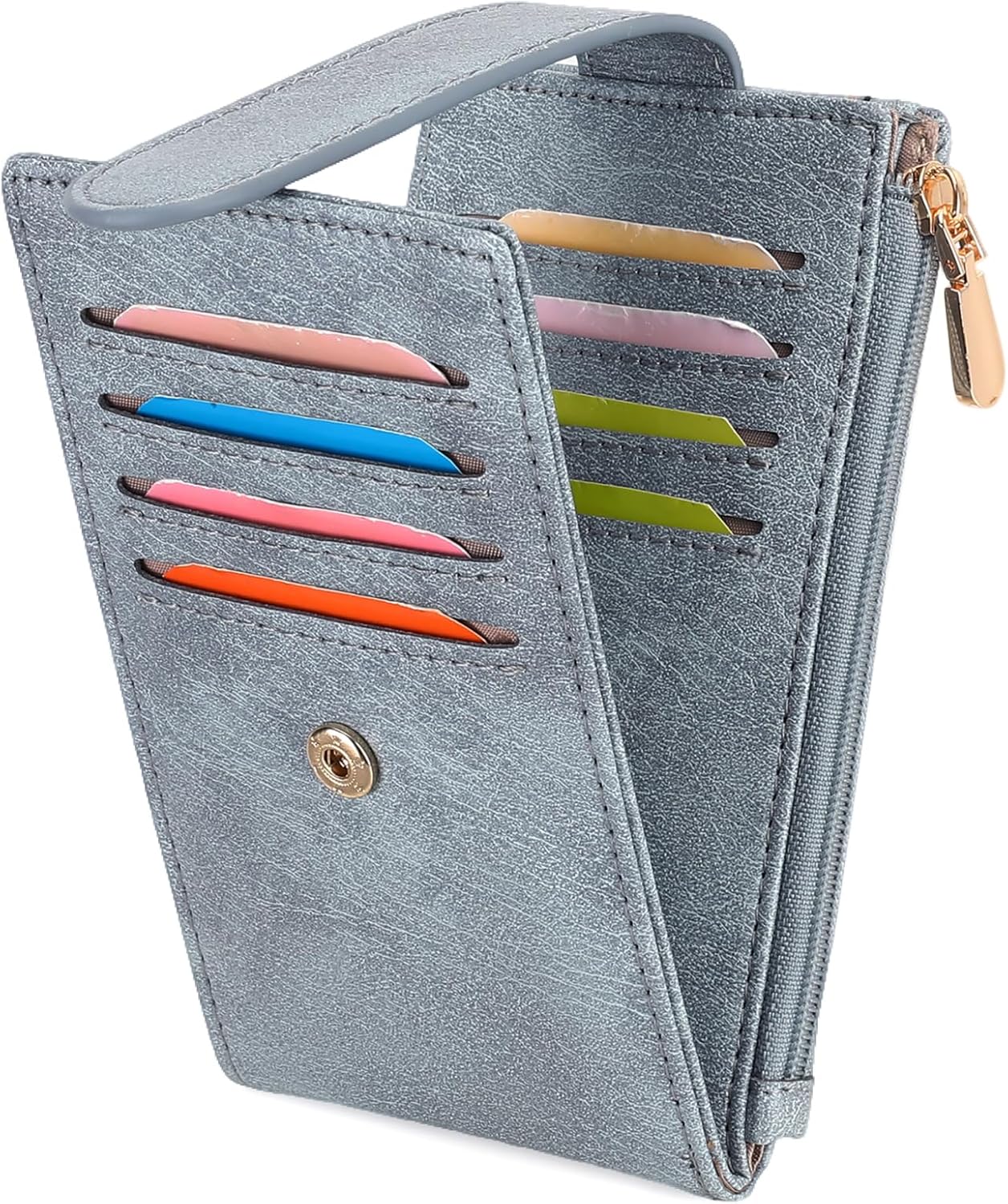 Women's AirTag Wallet: Stylish Leather Bifold with Credit Card Holder & AirTag Case