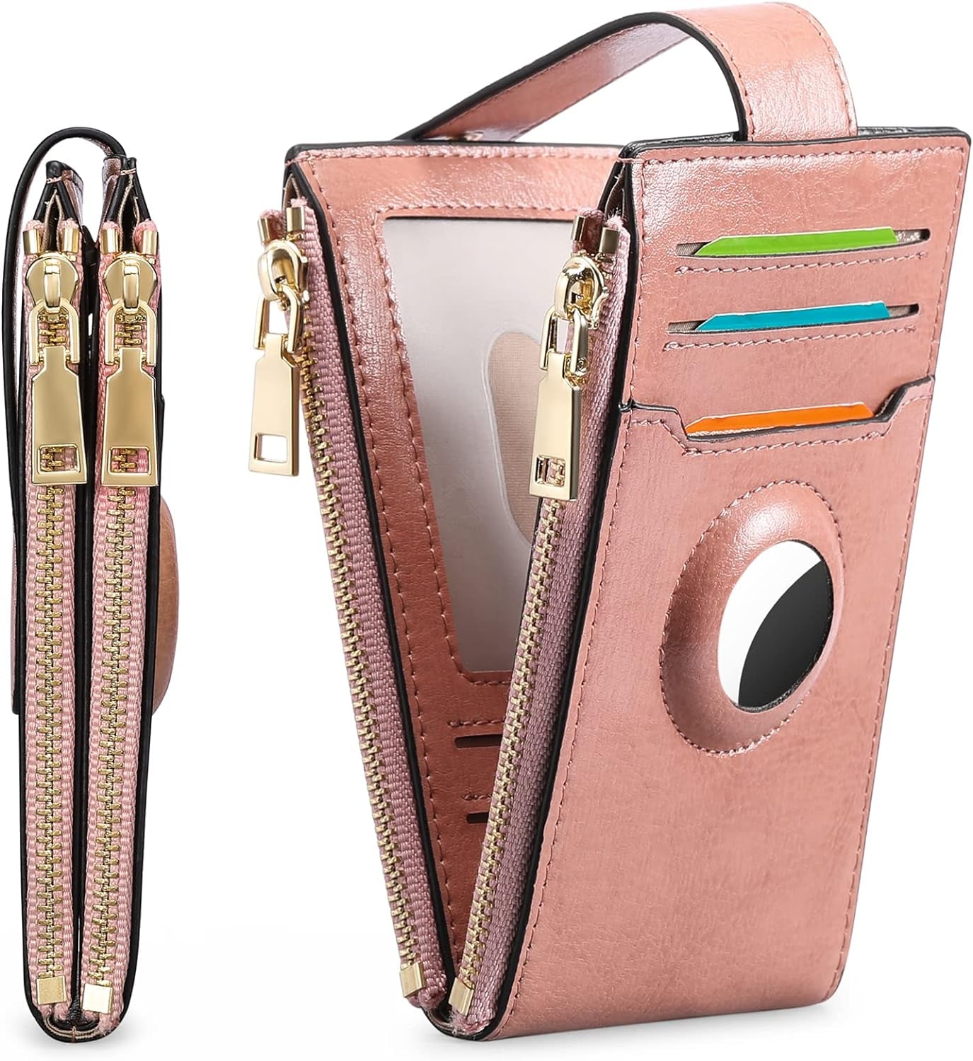 Women's AirTag Wallet: Stylish Leather Bifold with Credit Card Holder & AirTag Case - Abbycart