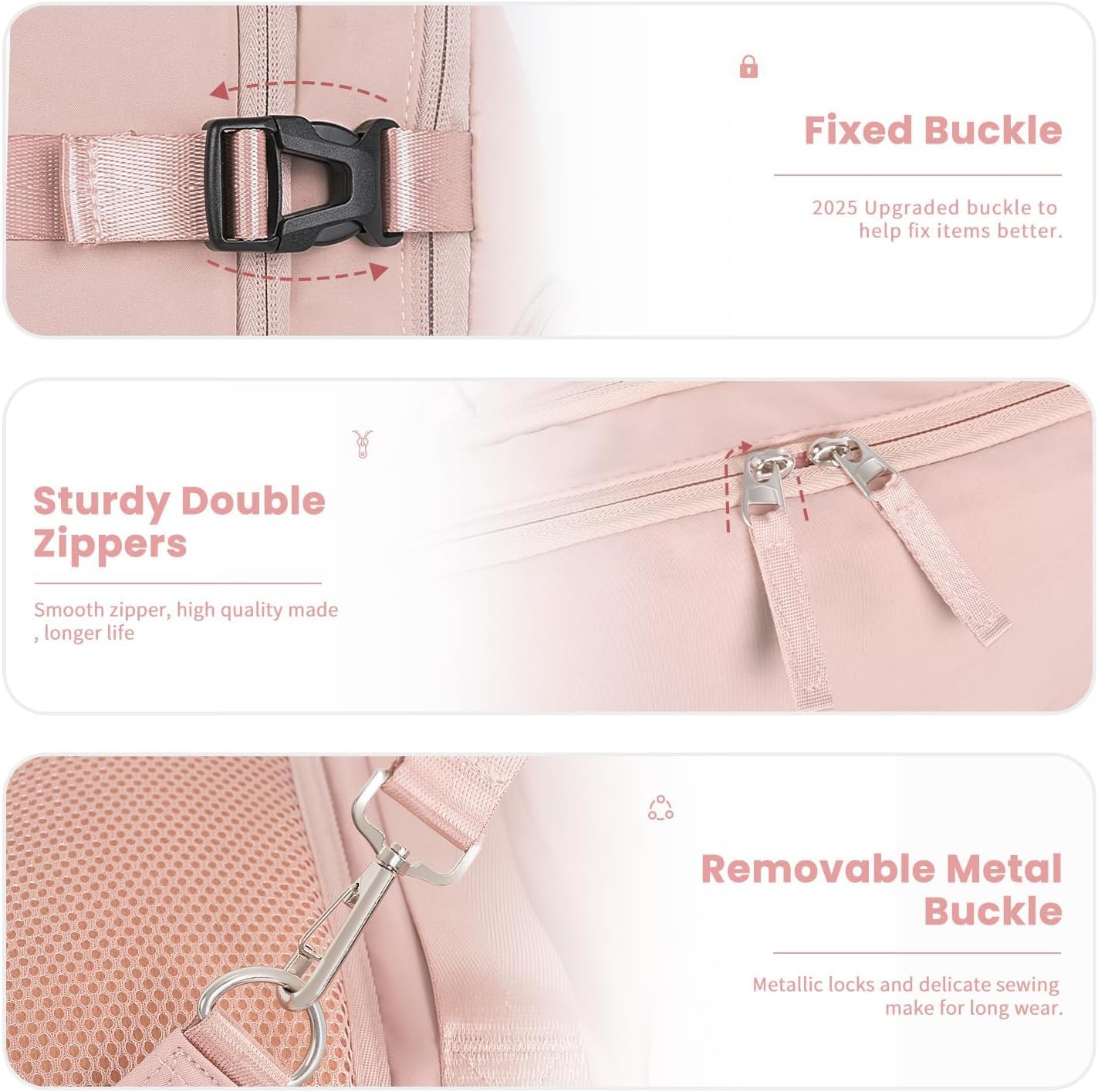 Travel Backpack for Women, Flight Approved Carry On Backpack with USB Charging Hole, Lightweight Travel Bag, Waterproof Causal Bookbag for College, Travel, Work