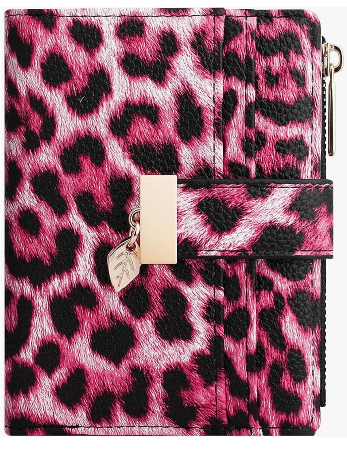 Women’s Small Leather Wallet – Bifold Wallet with Zipper Coin Pocket & Card Slots