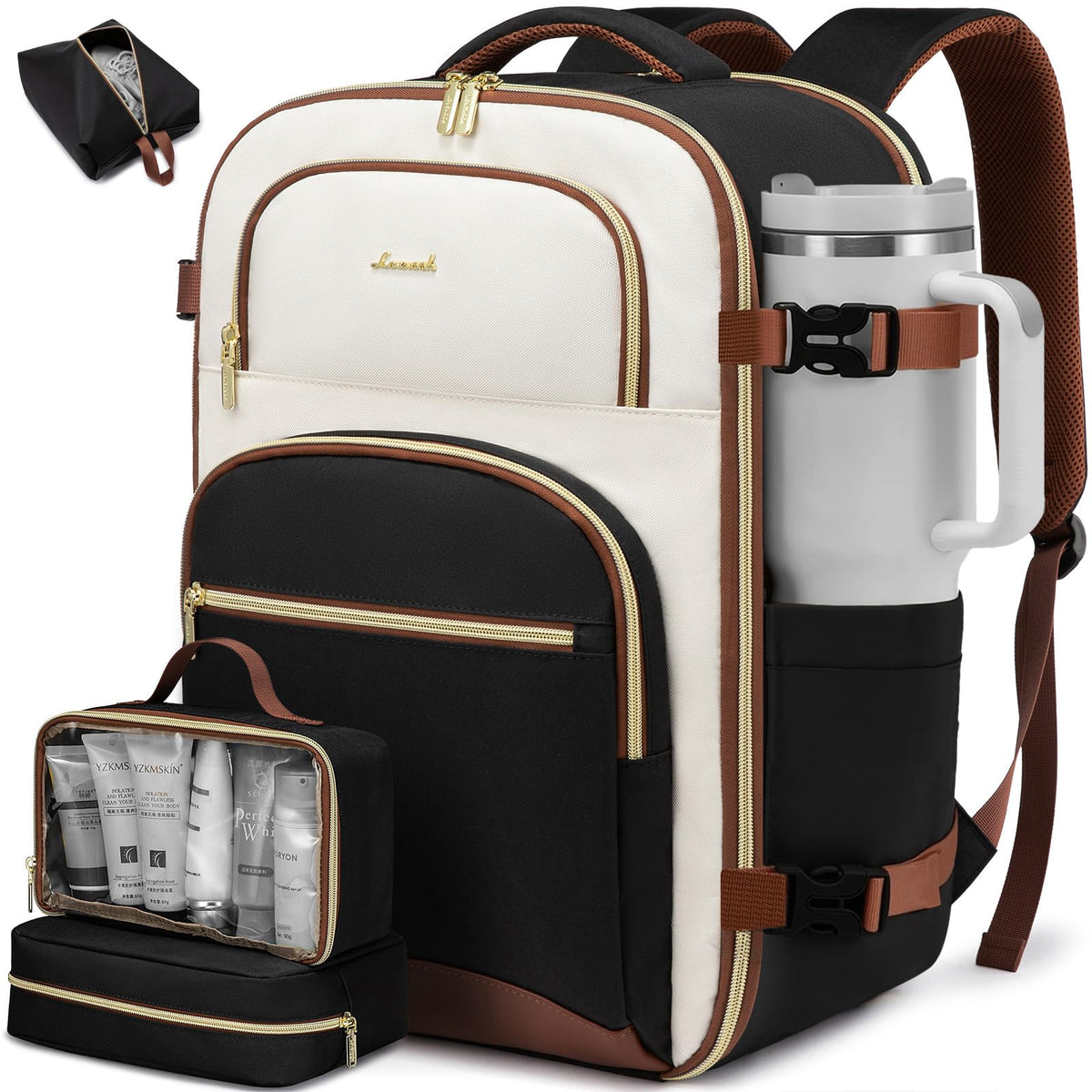 Women’s Travel Backpack with Packing Cubes – TSA Carry-On Bag