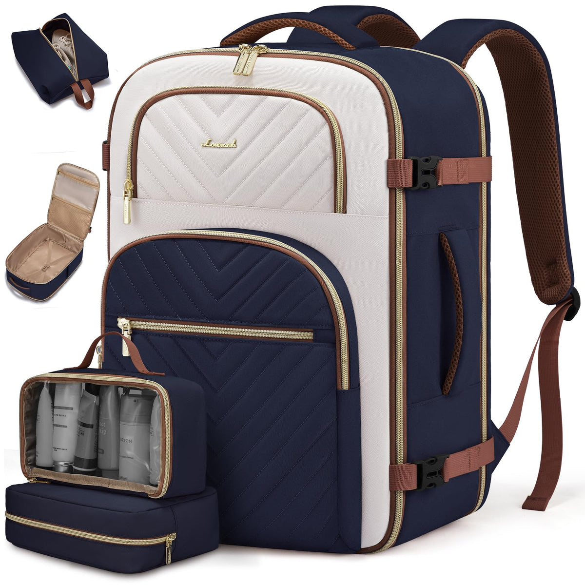Women’s Travel Backpack with Packing Cubes – TSA Carry-On Bag