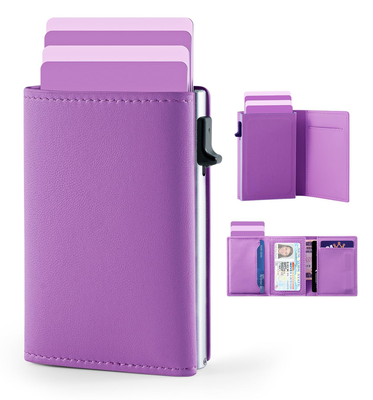 Women's Trifold RFID Wallet with Pop-Up Card Holder, 14 Cards