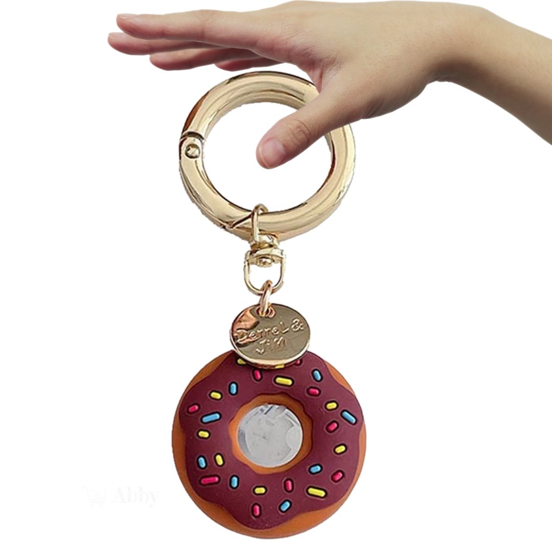 Abby™ AirTag Keychain Holder Donuts Keyring case, Apple AirTags Accessories, Luggage Tag - Abbycart